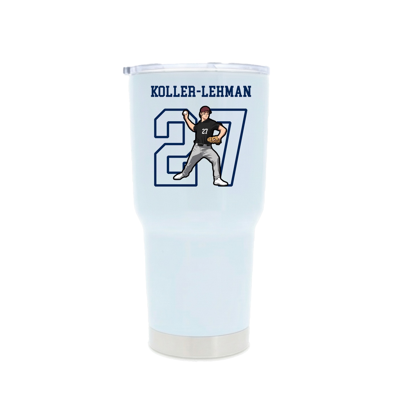 30oz Stainless Steel Tumbler — Shirsey in White