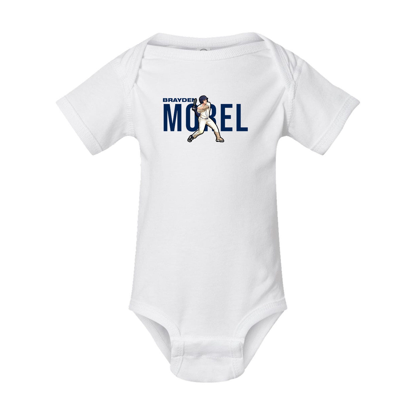 Baby Onesie — Player Name in White