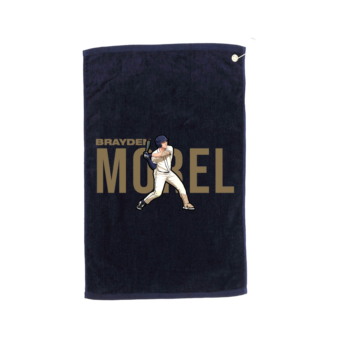 Golf Towel — Player Name in Navy