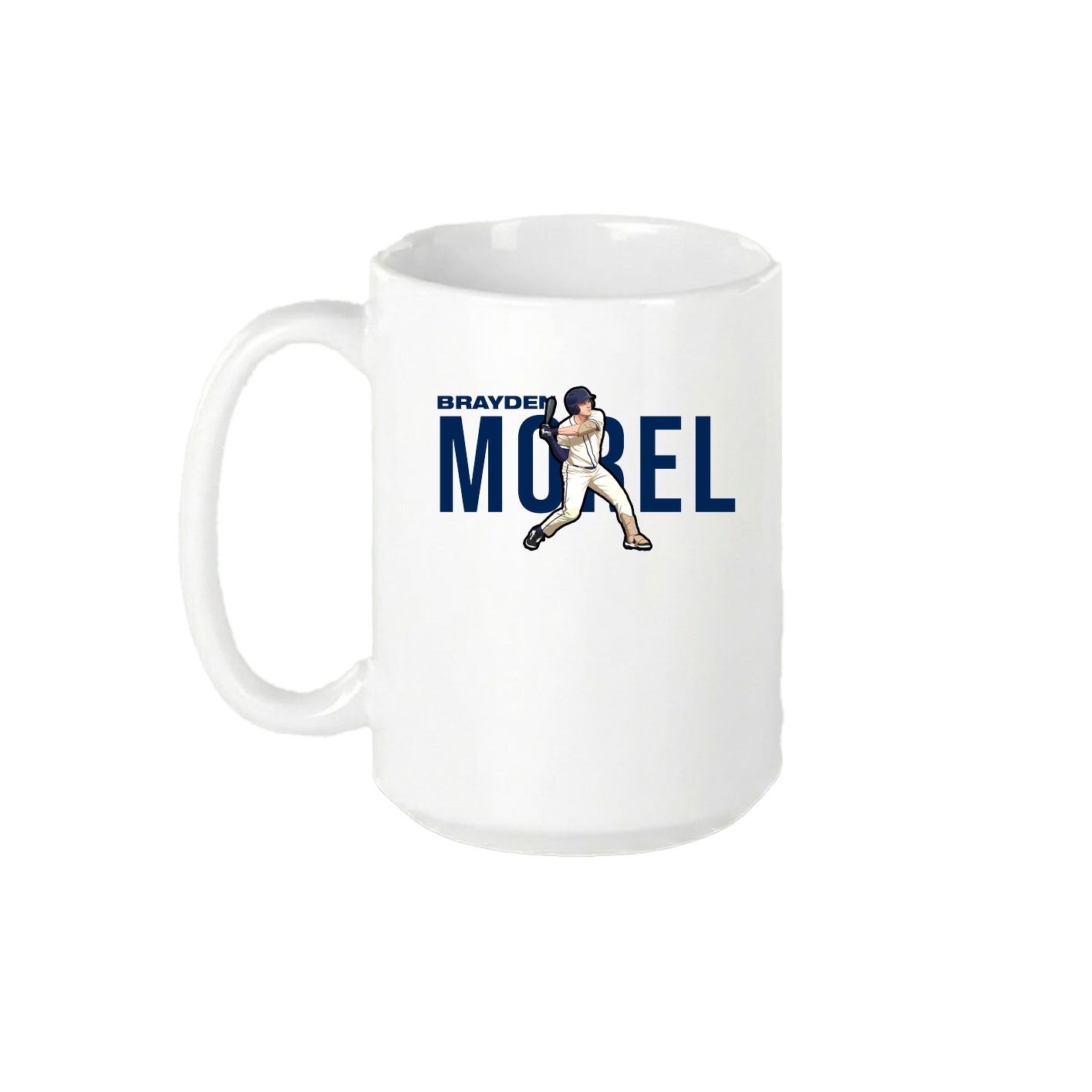 15oz Coffee Mug — Player Name in White
