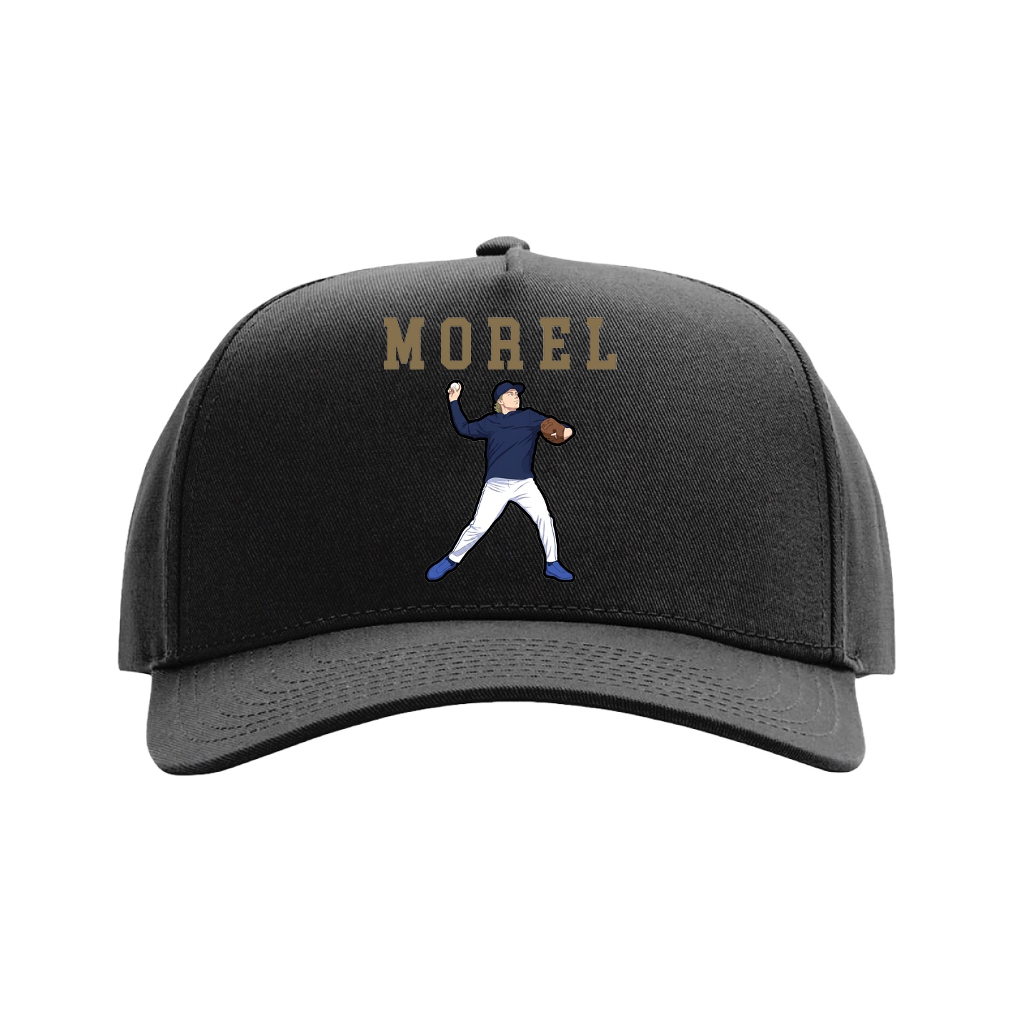 Full Fabric Five-Panel Champ Cap — Shirsey in Black