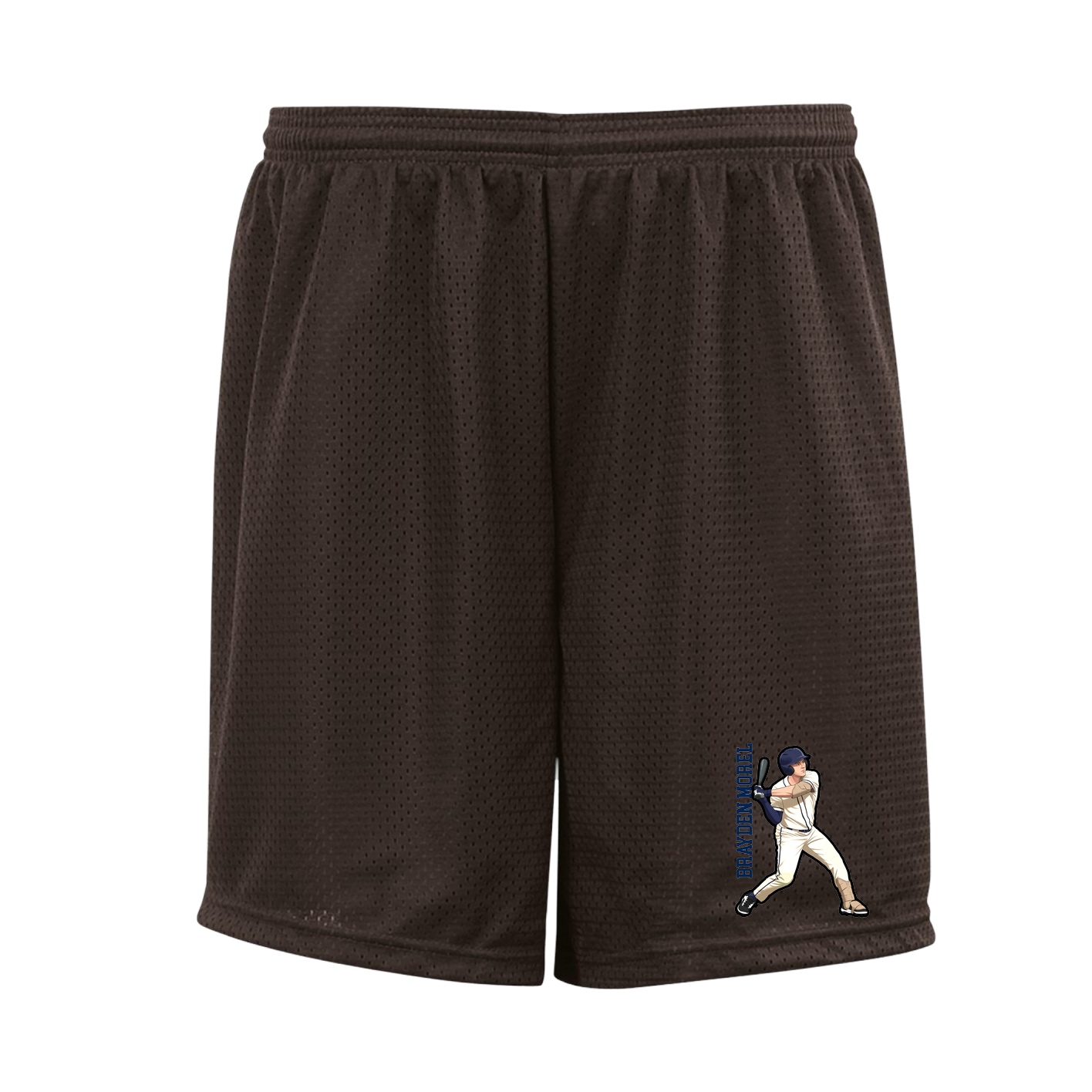 Shorts — Name Vertical in Brown