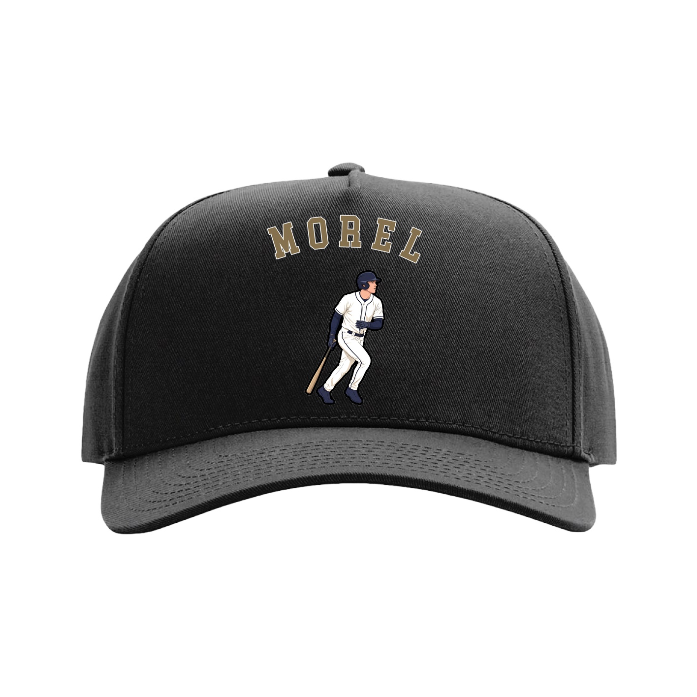 Full Fabric Five-Panel Champ Cap — Shirsey Arch in Black