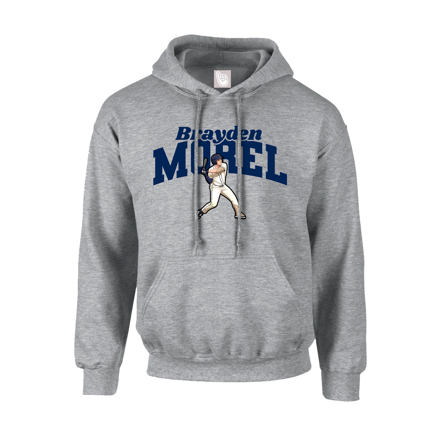 Youth Hoodie — Signature Arch in Grey