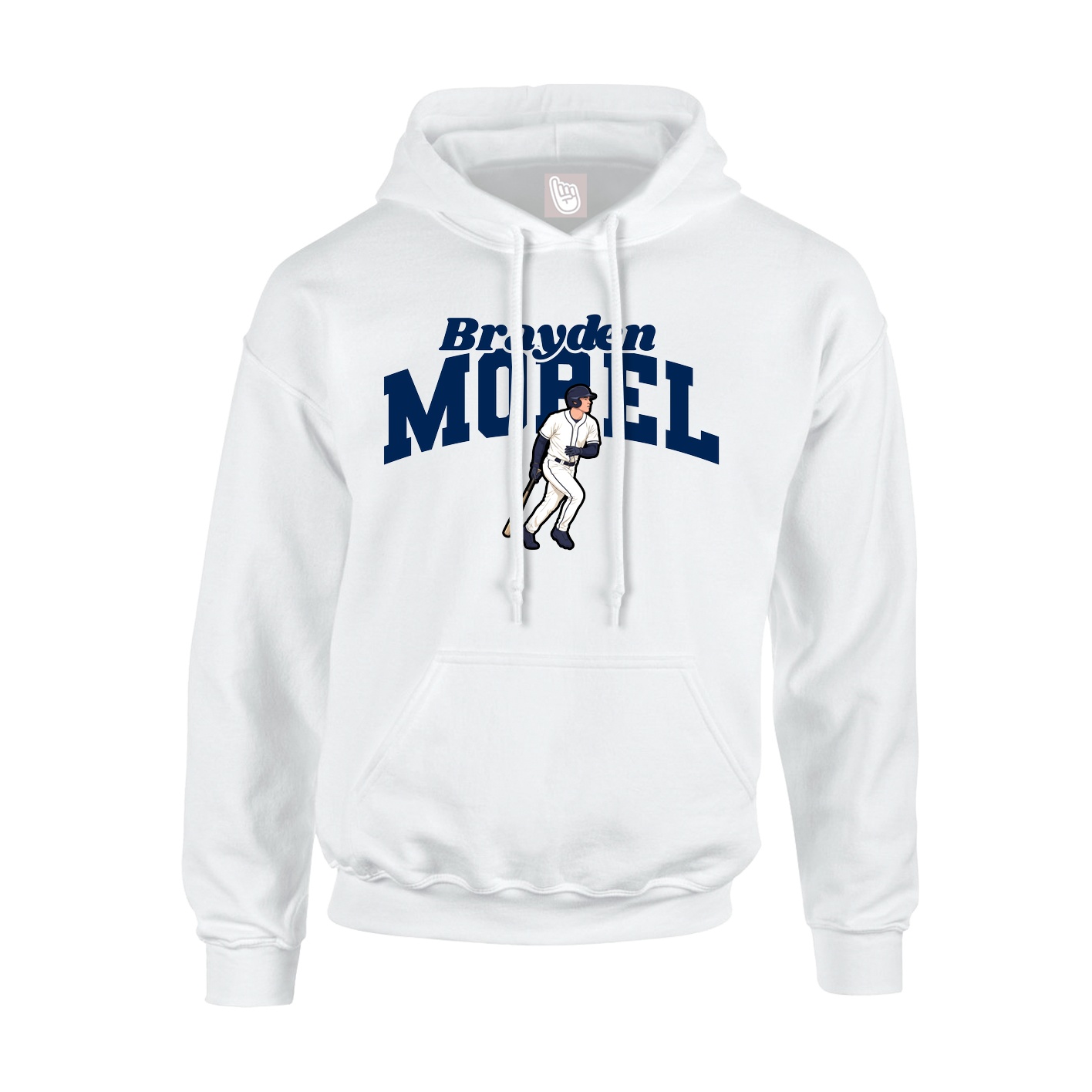 Hoodie — Signature Arch in White
