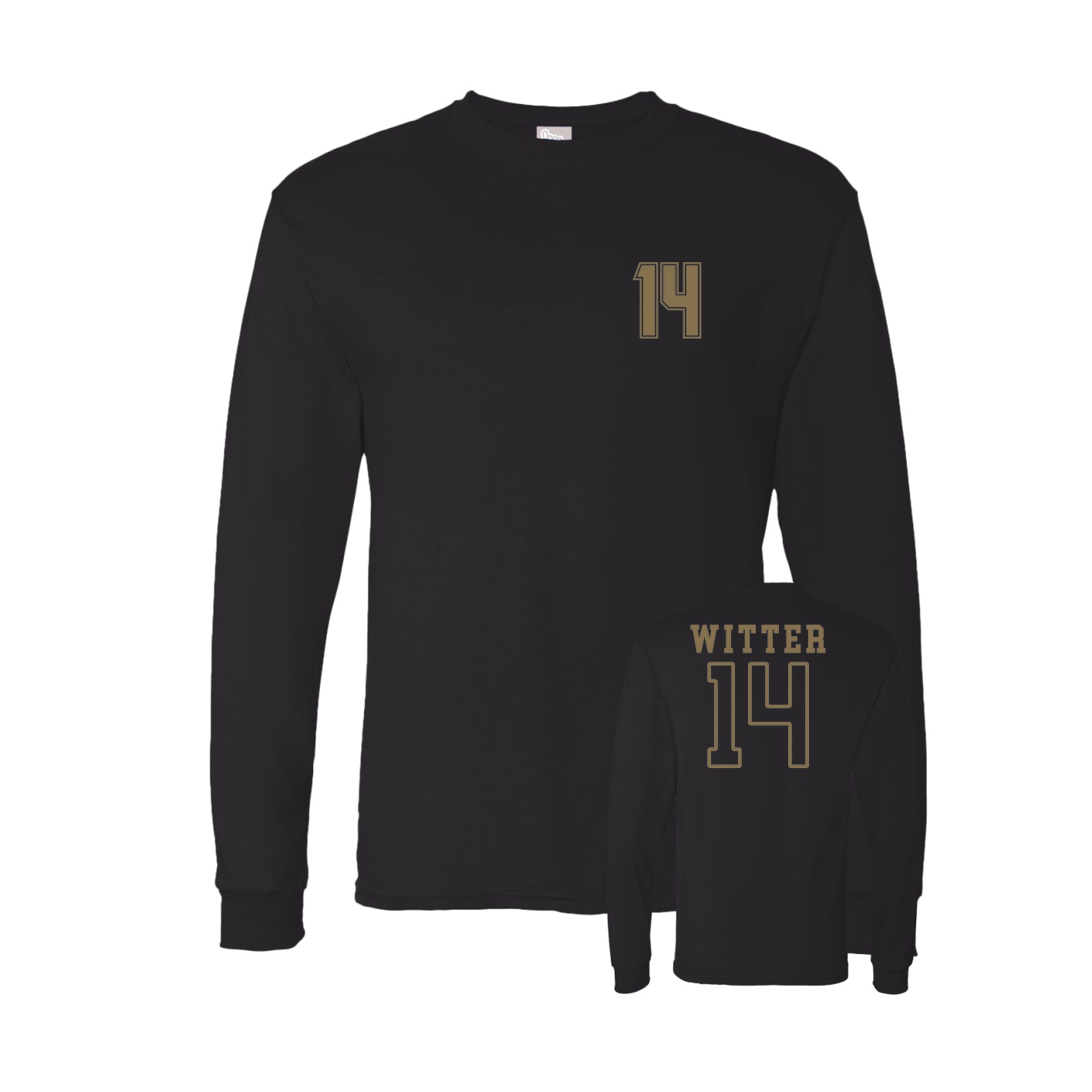 Long Sleeve Tee — Chest Back in Black