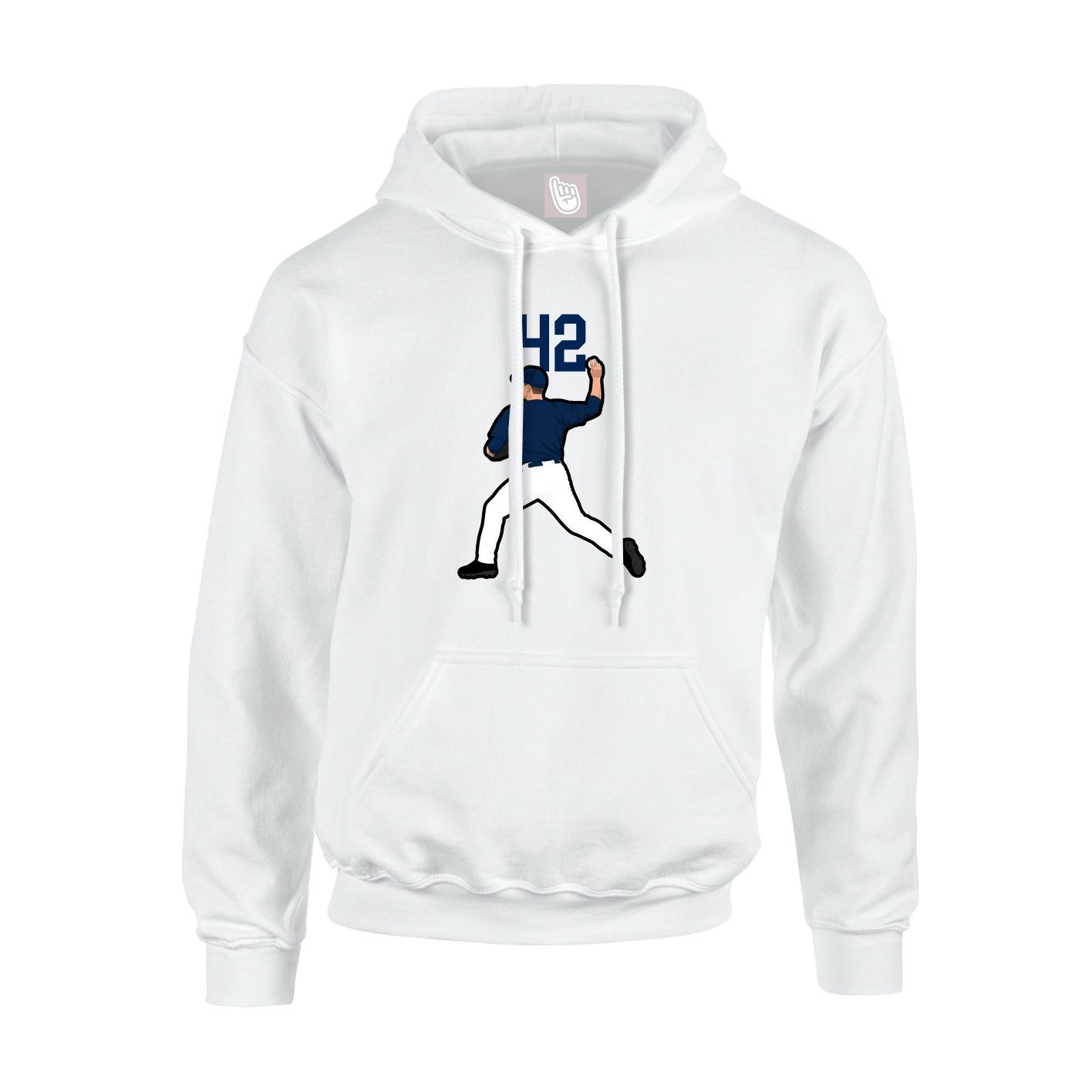 Youth Hoodie — Number Top in White