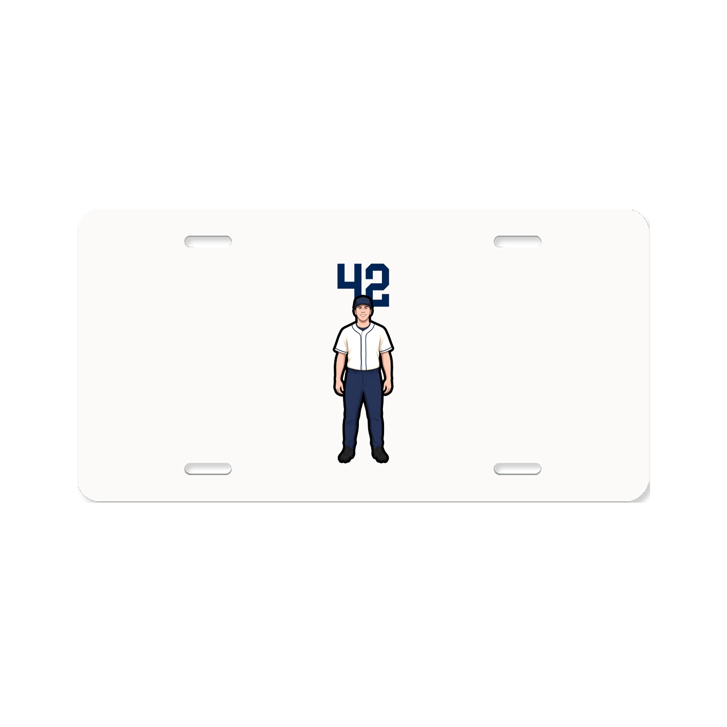 License Plate — Number Top in Classic