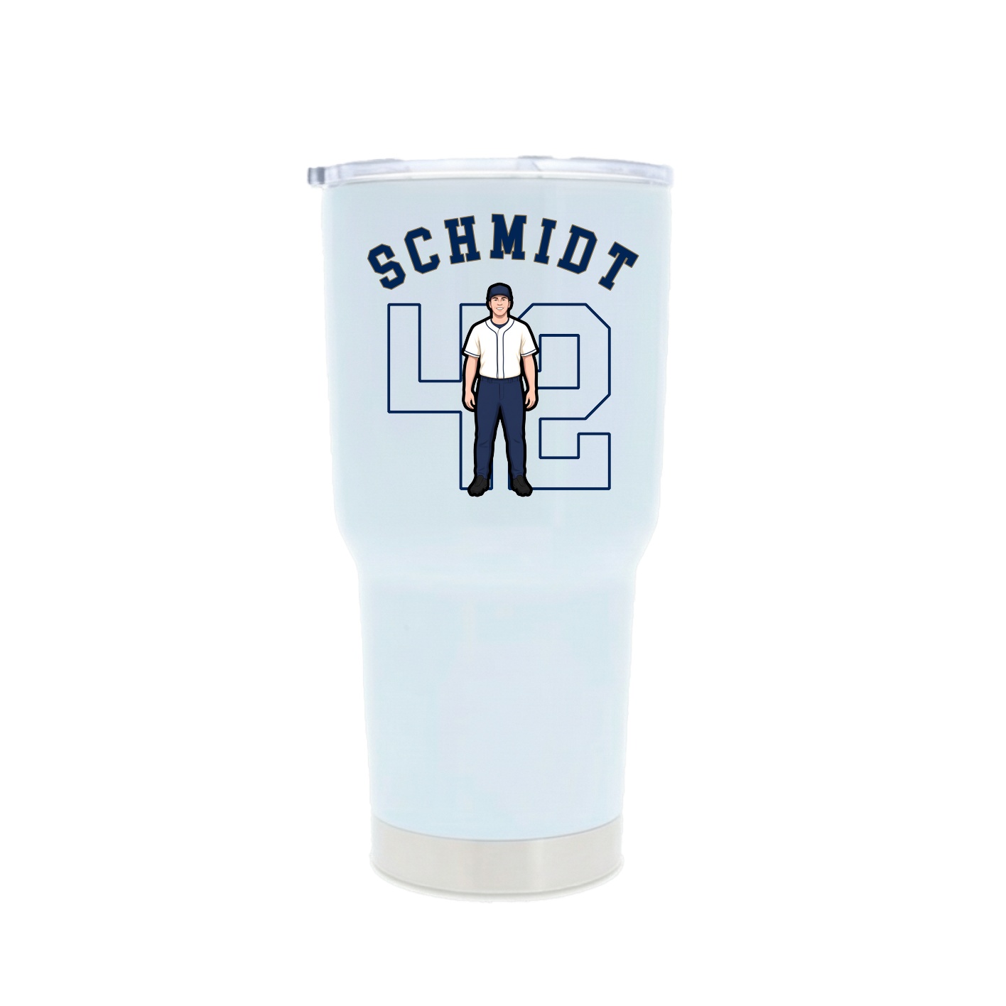 30oz Stainless Steel Tumbler — Shirsey Arch in White