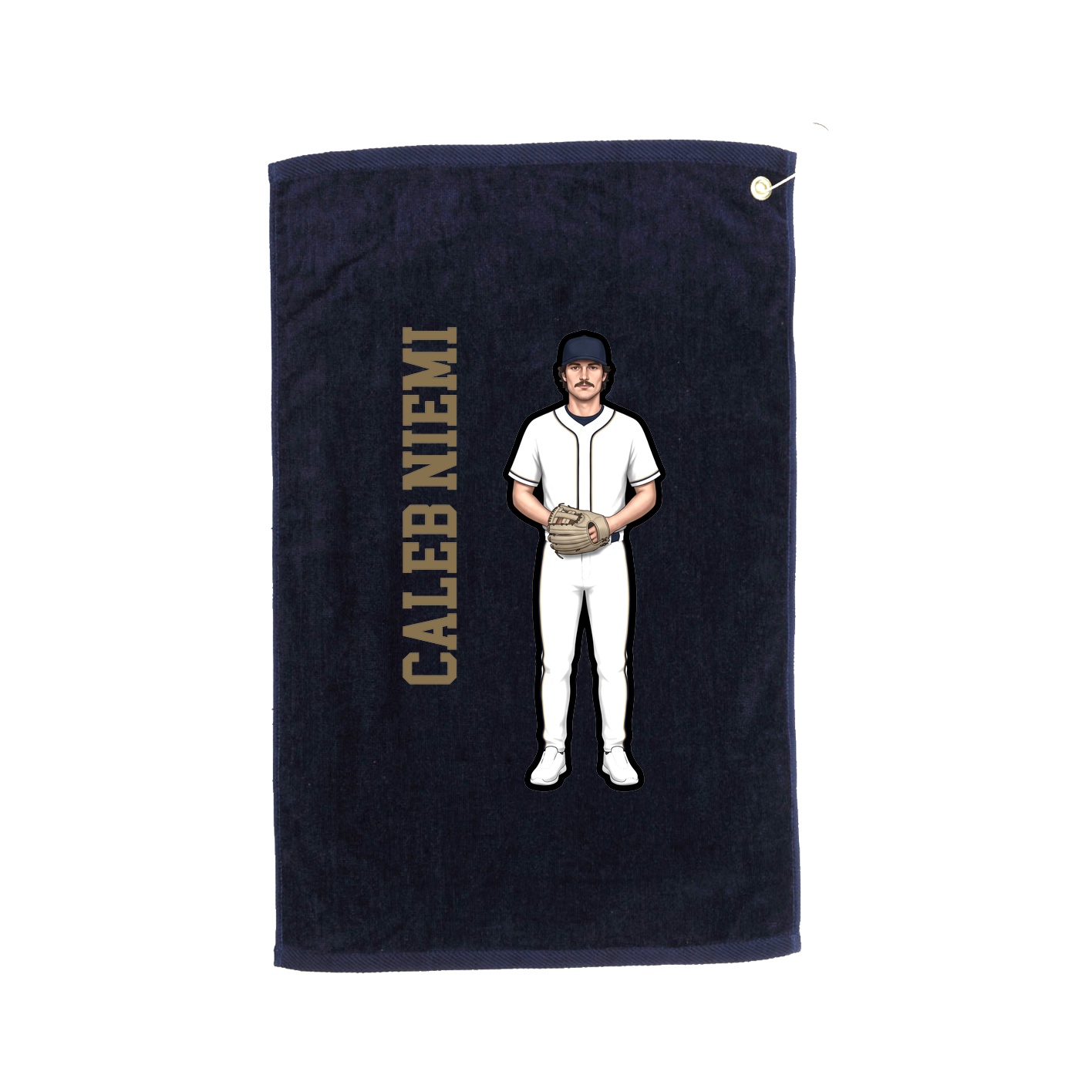 Golf Towel — Name Vertical in Navy