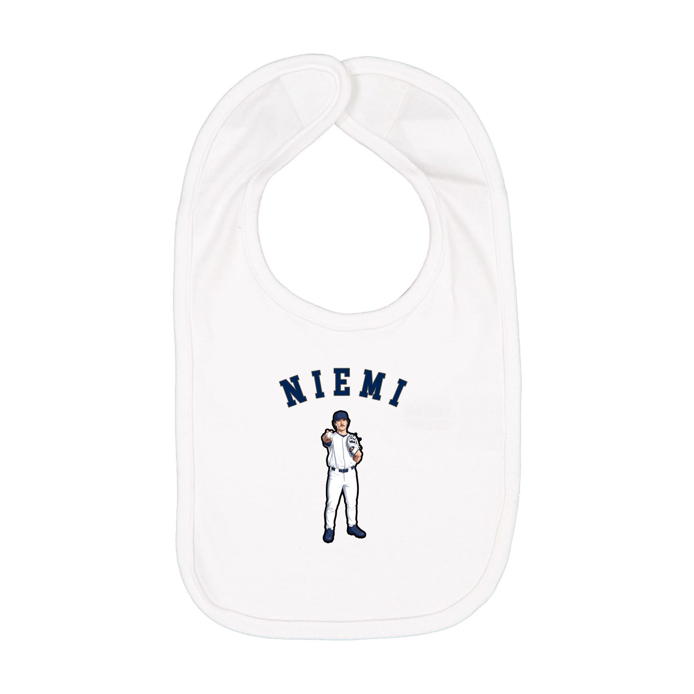Infant Bib — Shirsey Arch in White