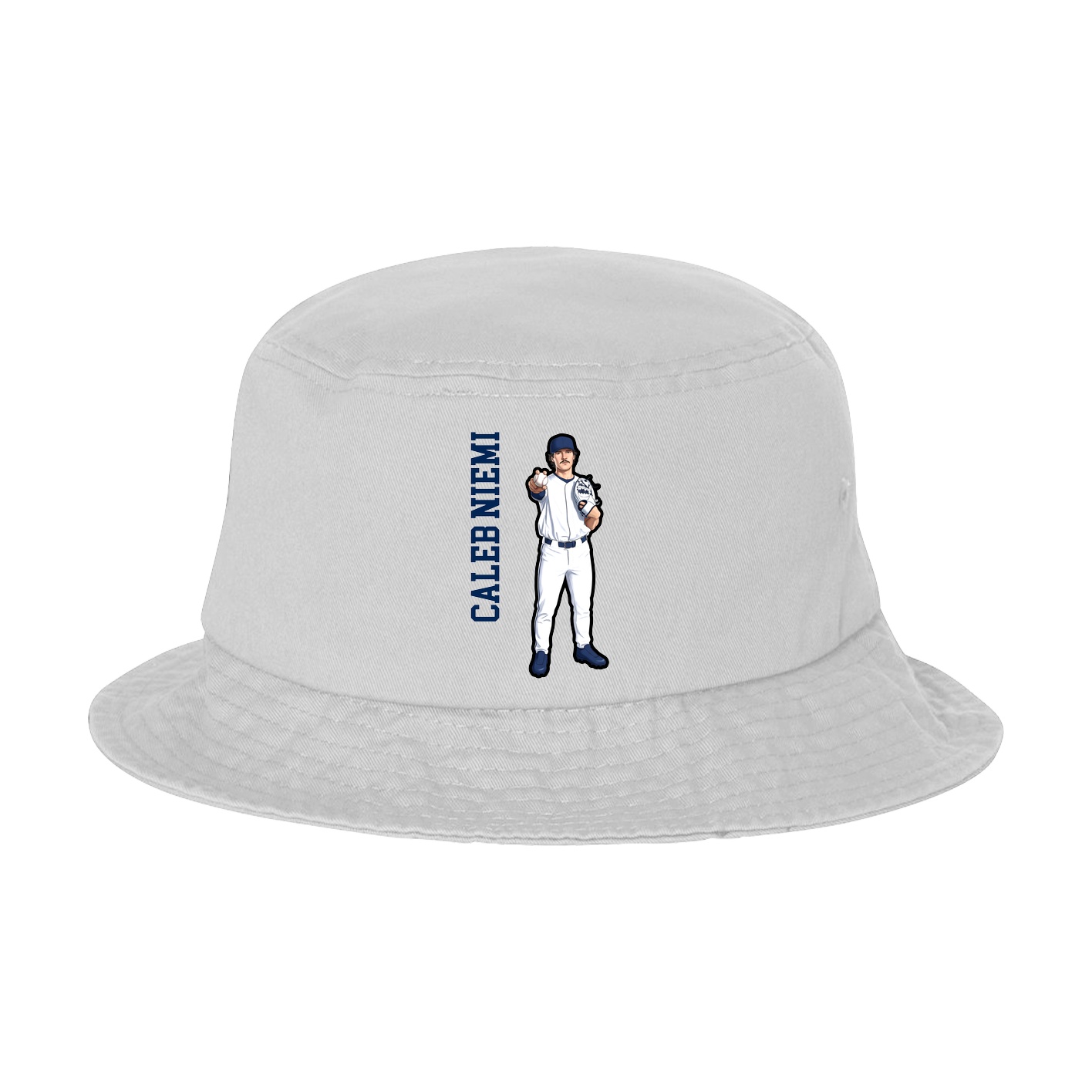 Bucket Cap — Name Vertical in White