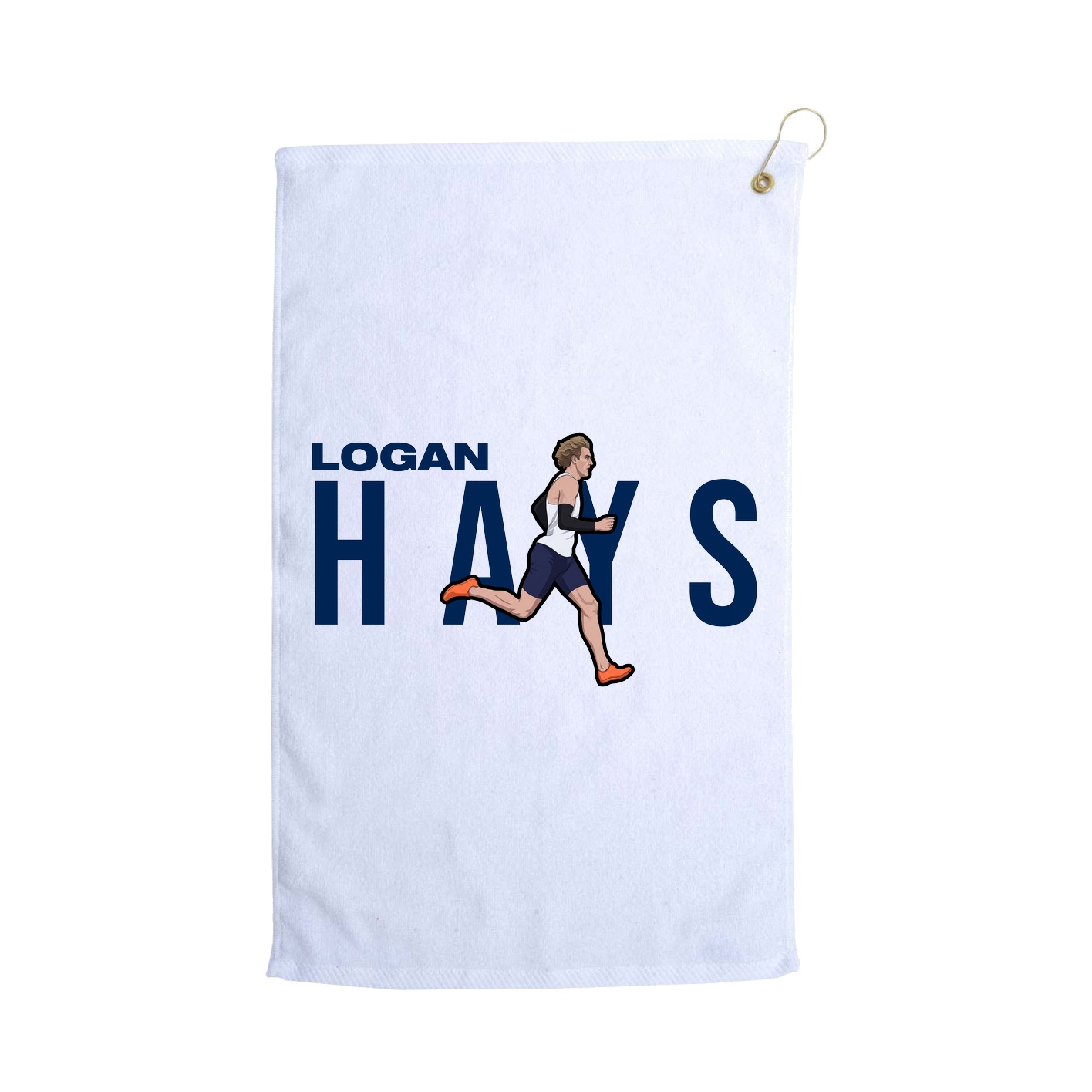 Golf Towel — Player Name in White