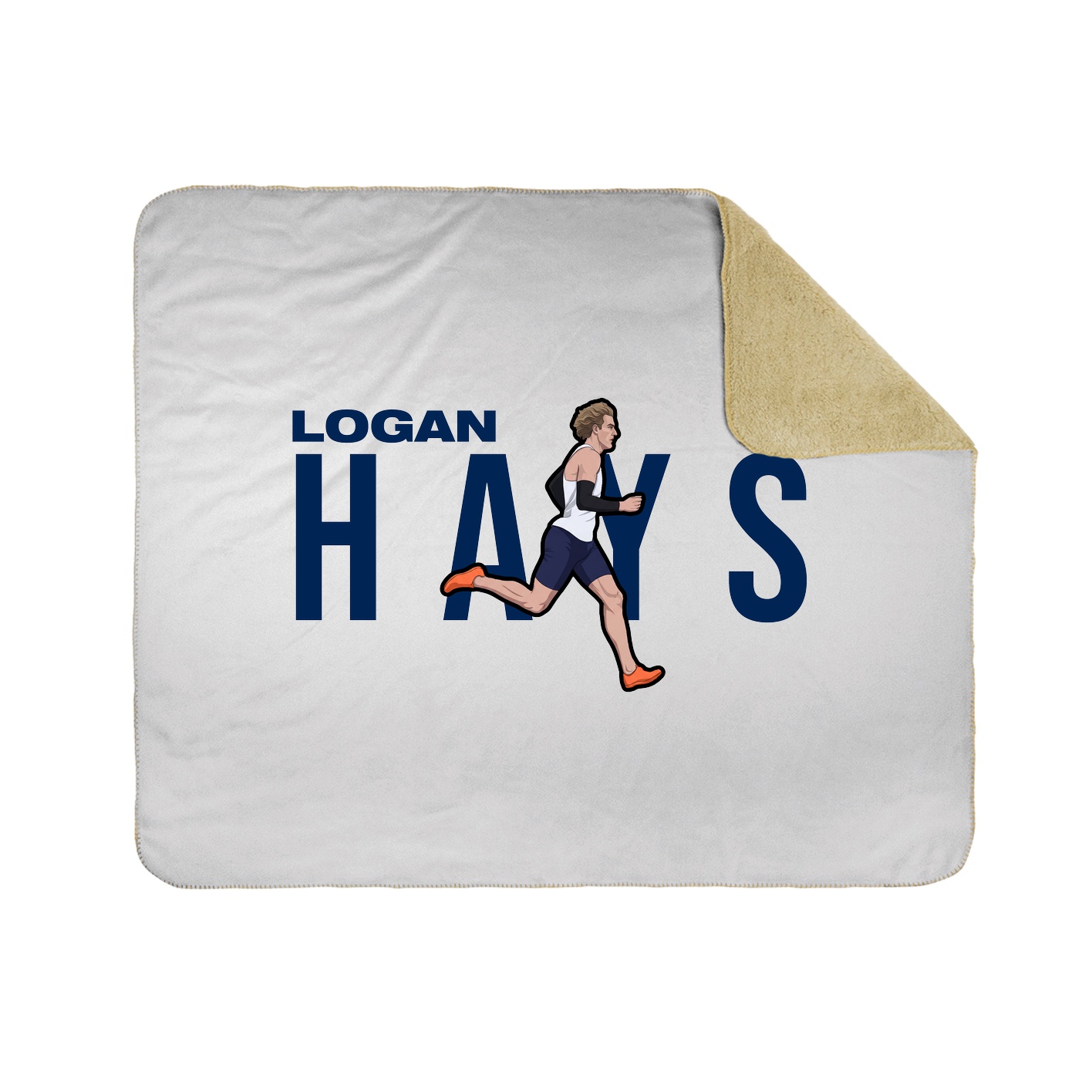 Throw Blanket — Player Name in White
