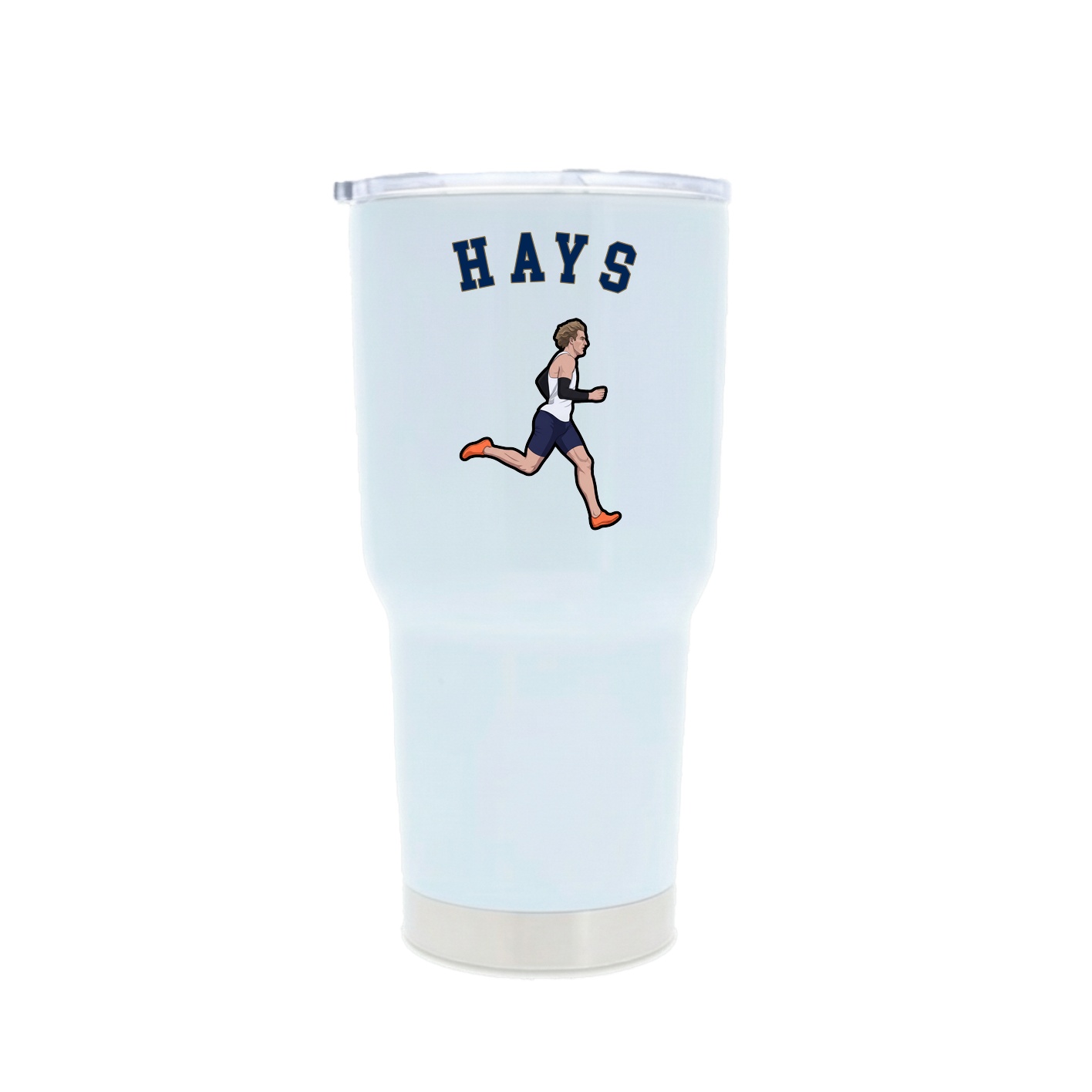 30oz Stainless Steel Tumbler — Shirsey Arch in White