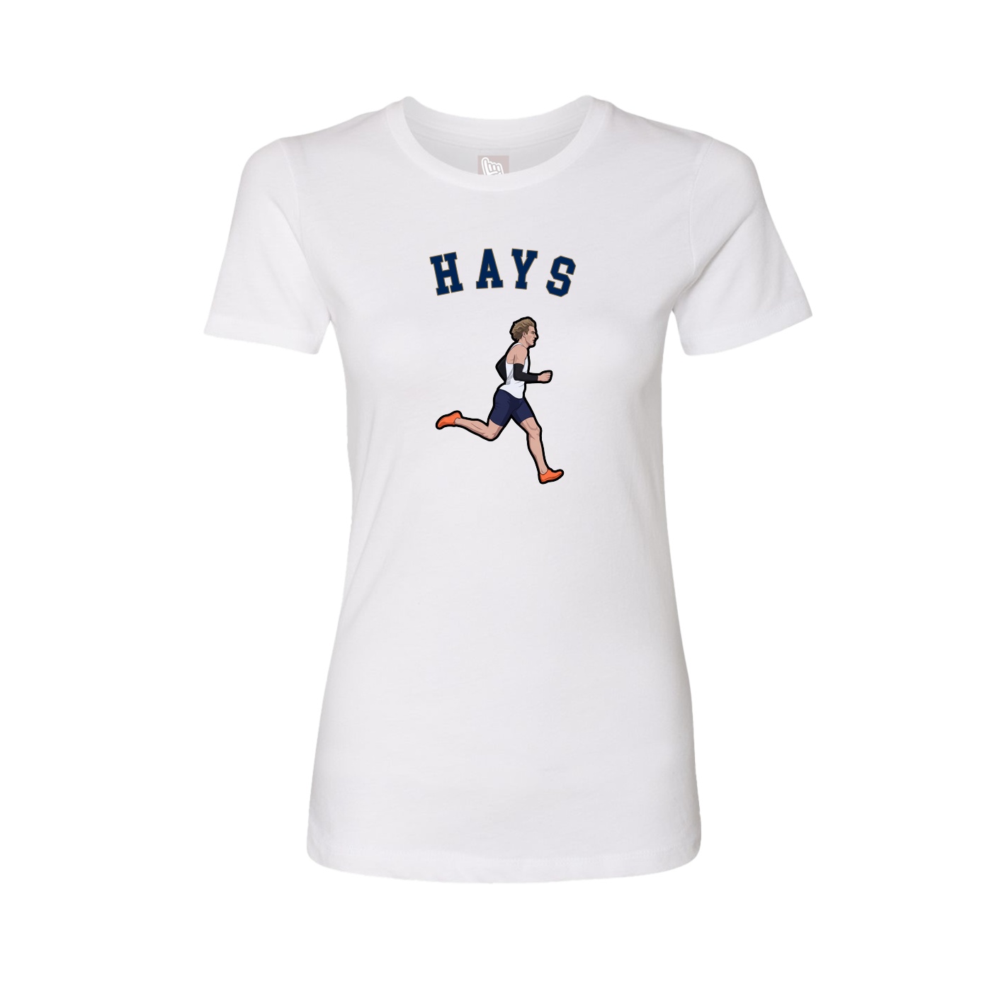 Fitted Women's Tee — Shirsey Arch in White