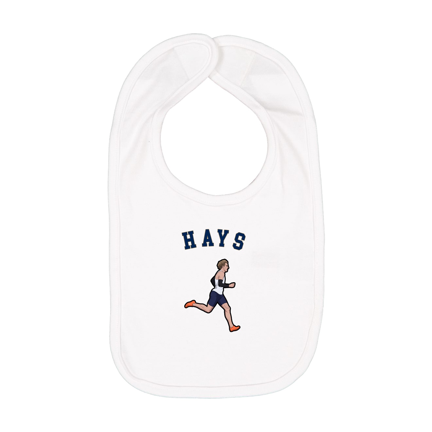 Infant Bib — Shirsey Arch in White