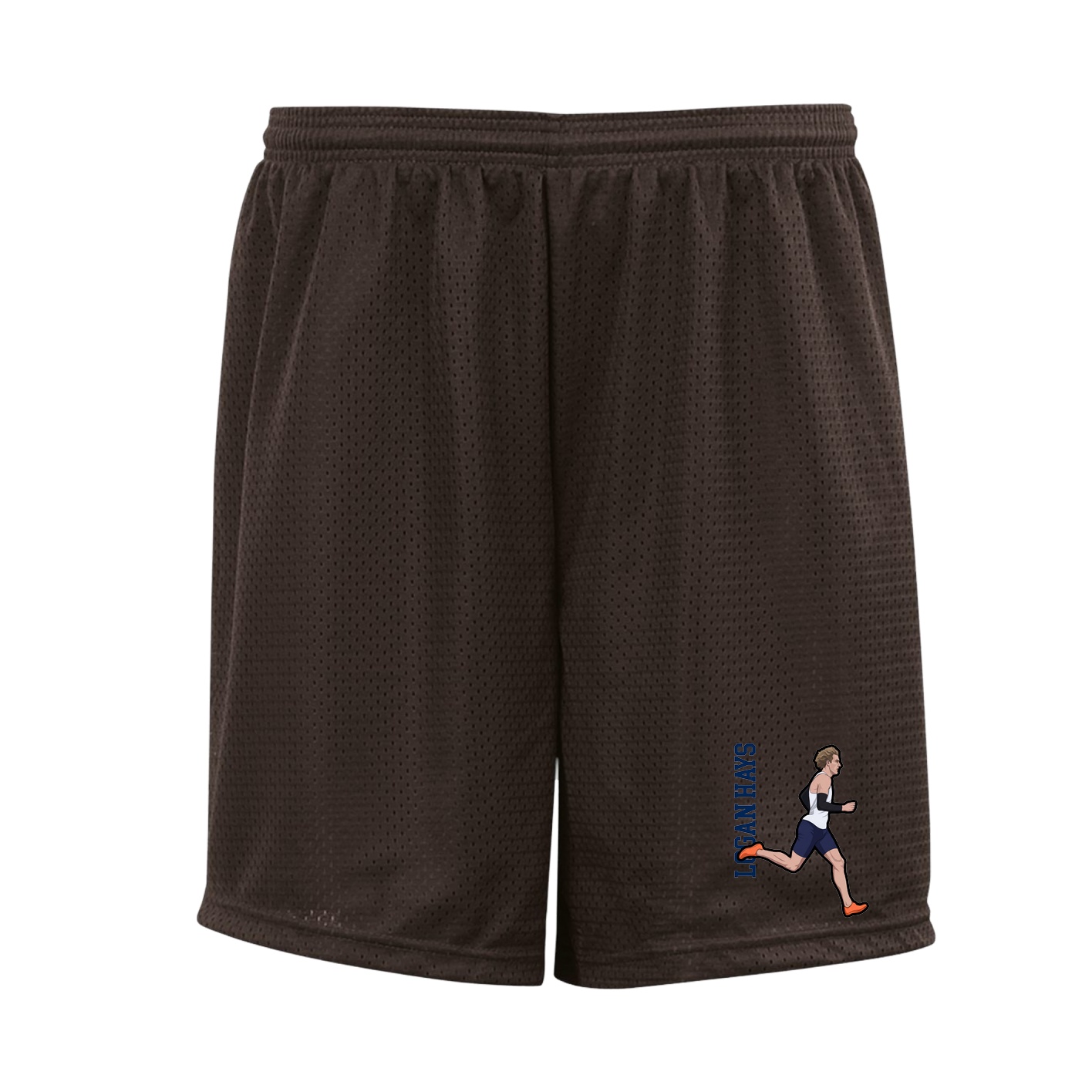 Shorts — Name Vertical in Brown
