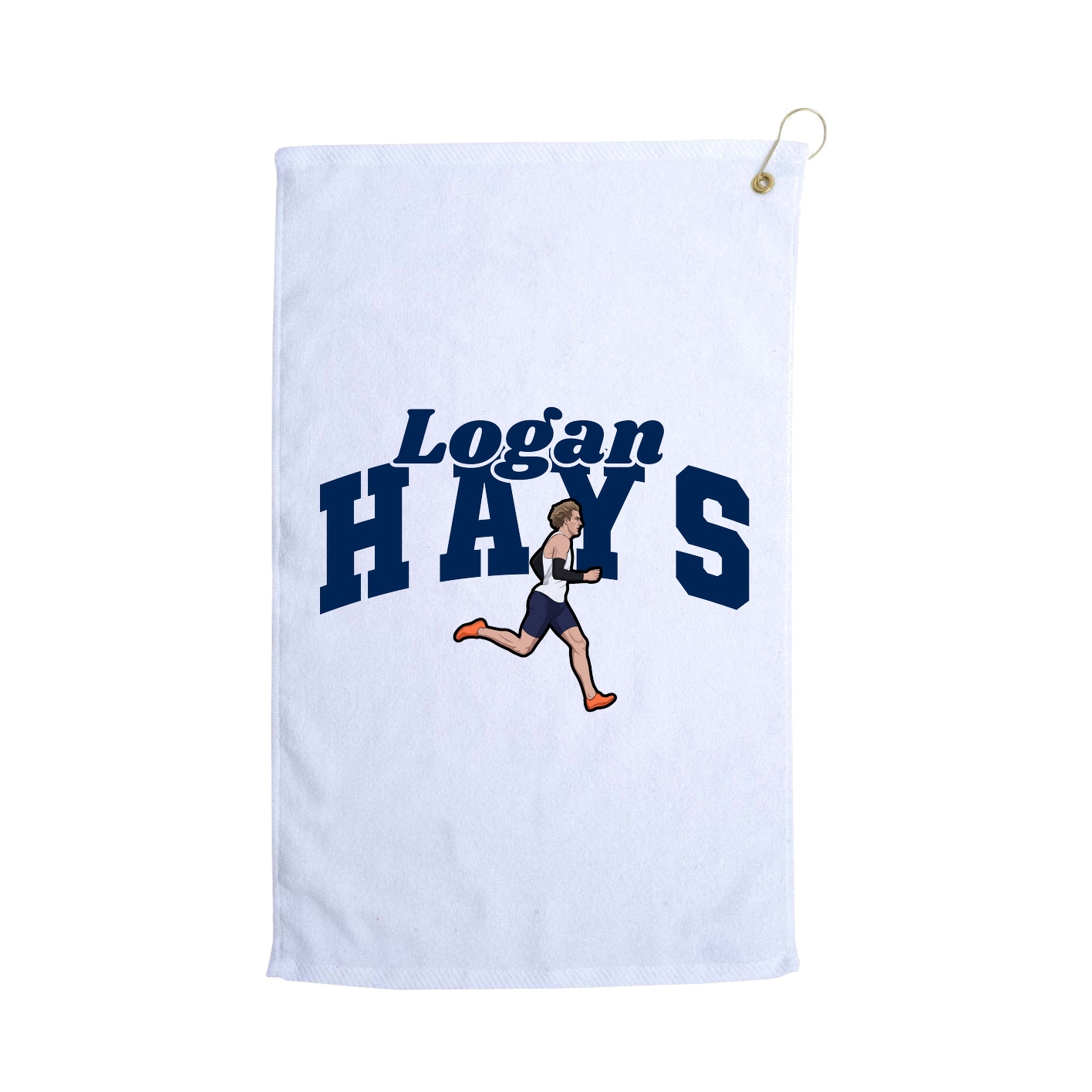 Golf Towel — Signature Arch in White