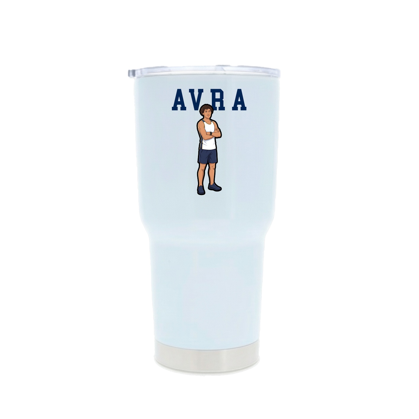 30oz Stainless Steel Tumbler — Shirsey in White
