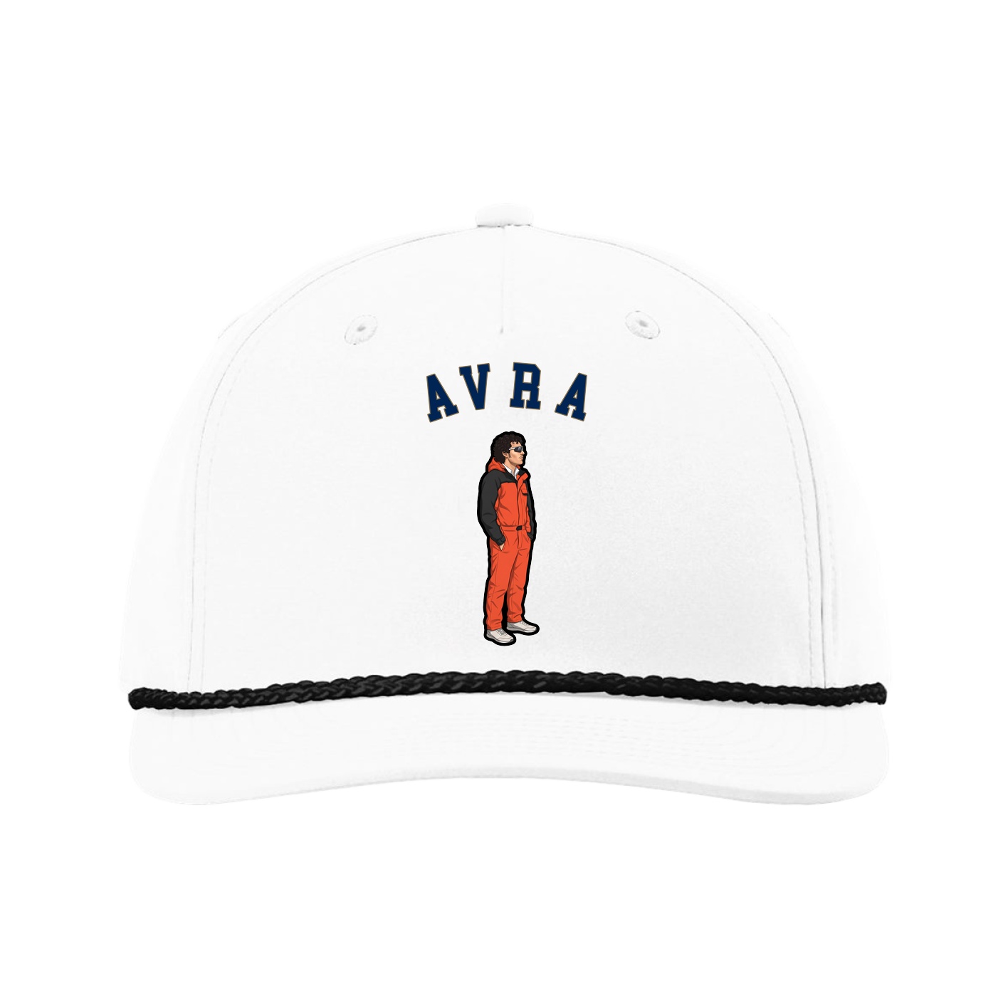 Five-Panel Classic Rope Cap — Shirsey Arch in White