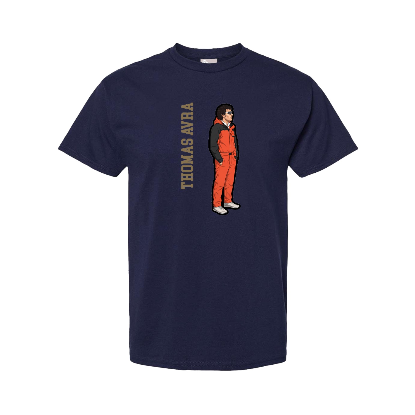 Tee — Name Vertical in Navy