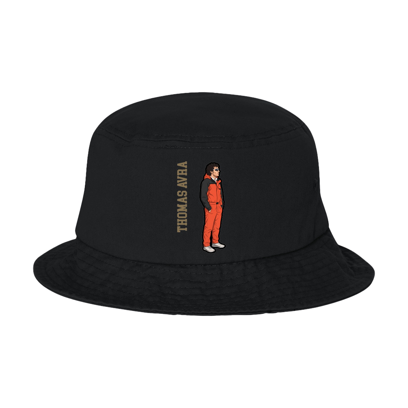 Bucket Cap — Name Vertical in Black