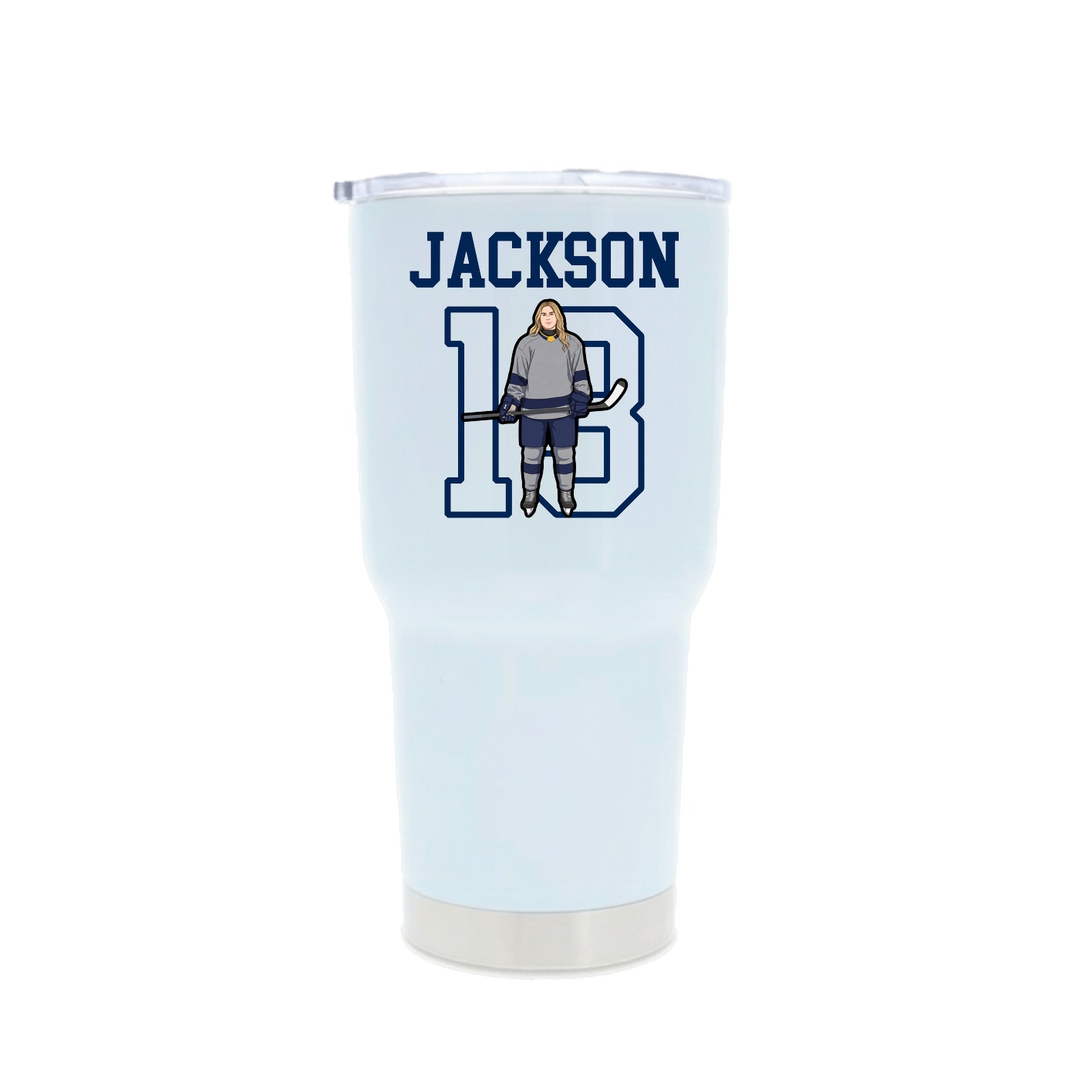 30oz Stainless Steel Tumbler — Shirsey in White