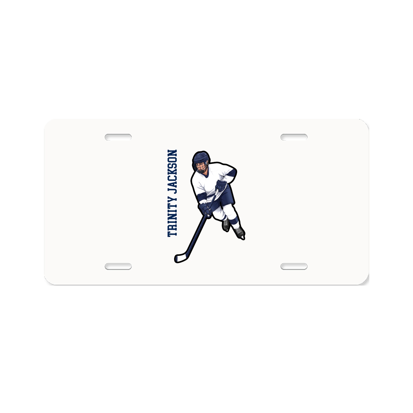License Plate — Name Vertical in Classic