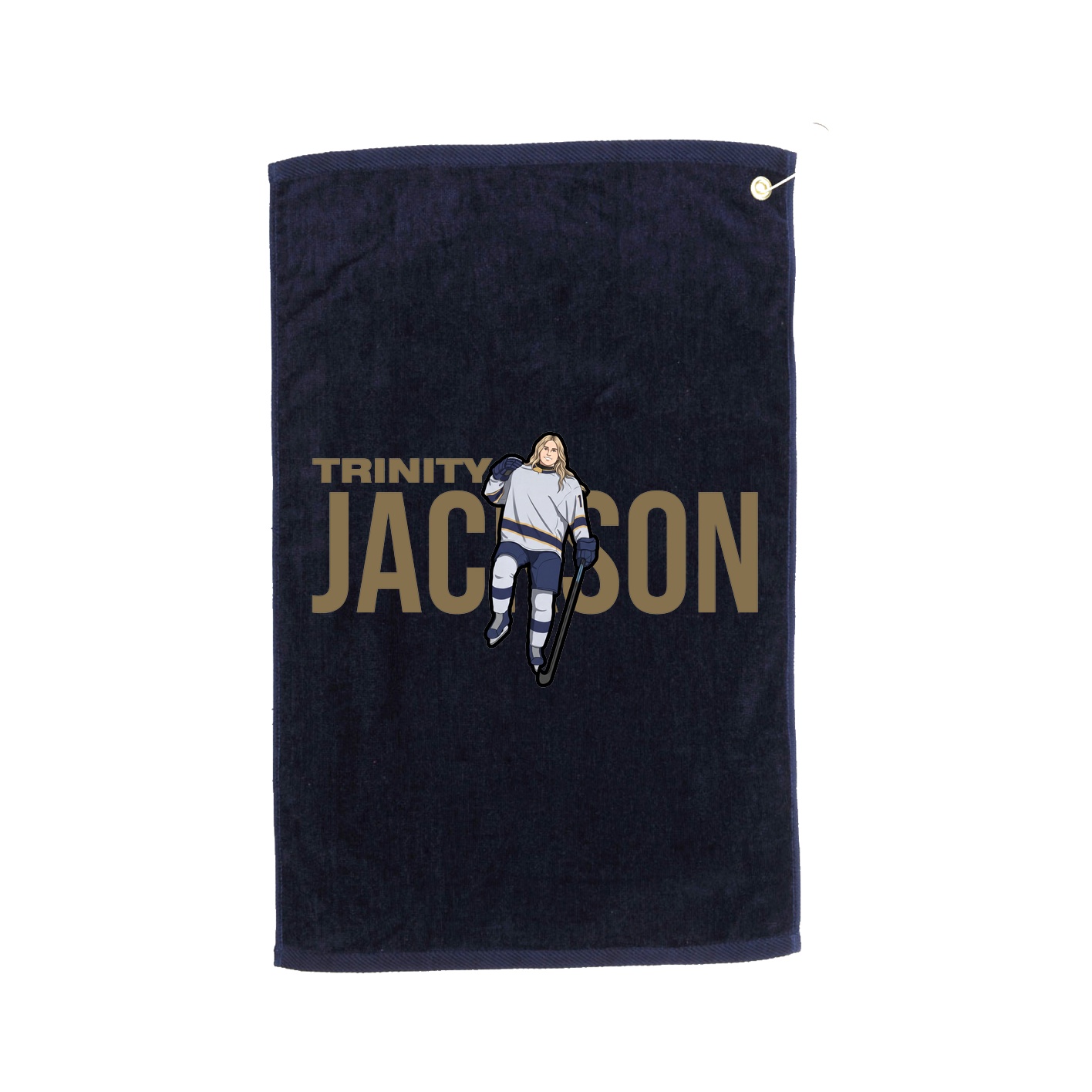 Golf Towel — Player Name in Navy