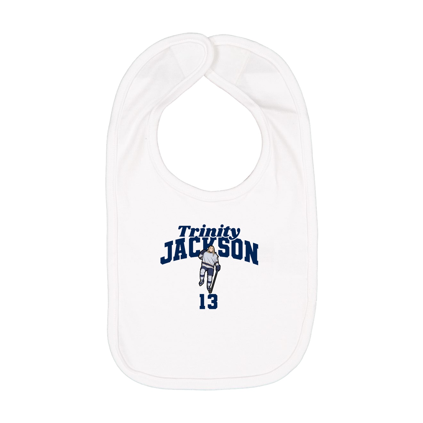 Infant Bib — Signature Arch in White