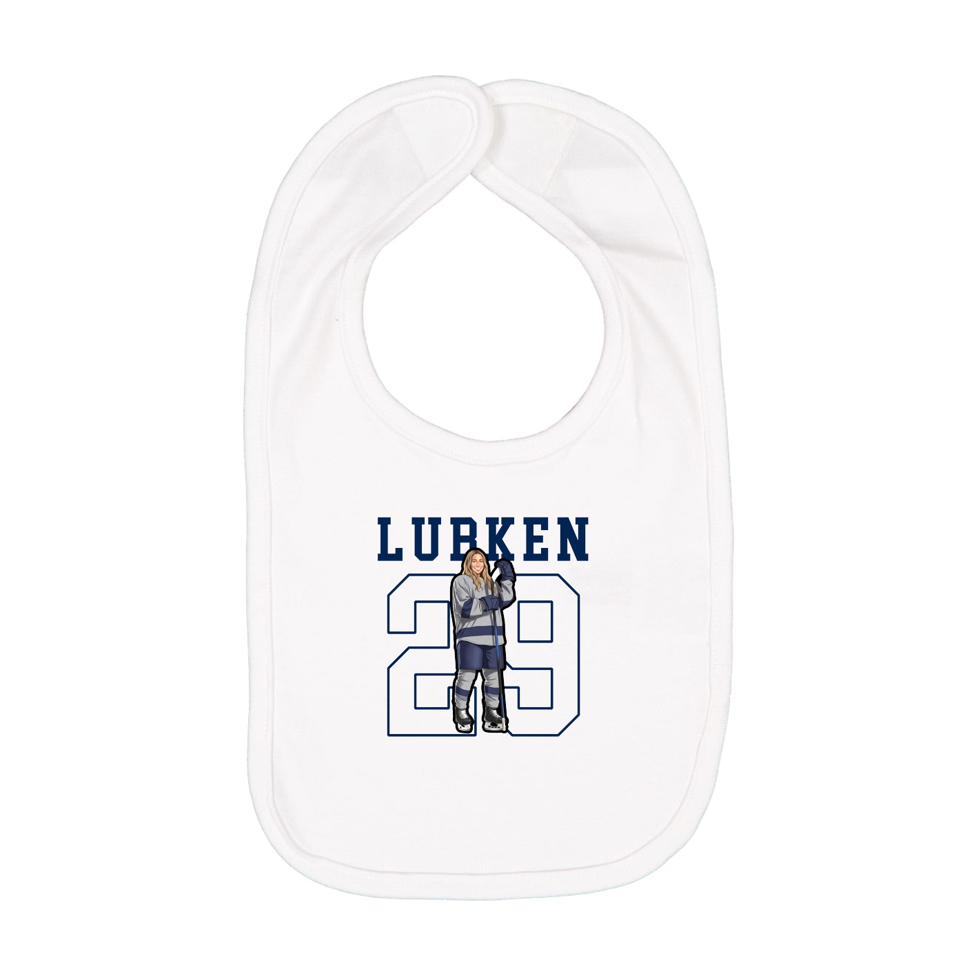 Infant Bib — Shirsey in White