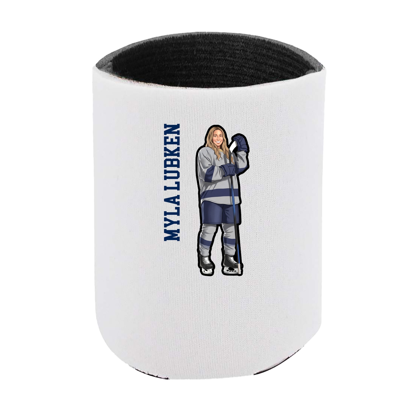 Can Holder — Name Vertical in White