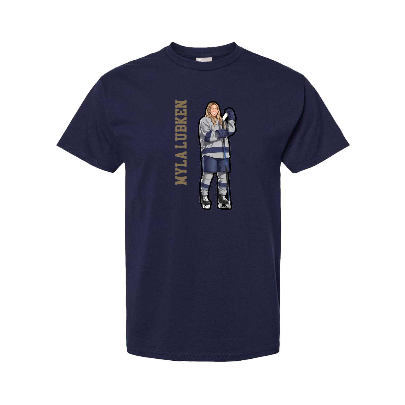 Tee — Name Vertical in Navy