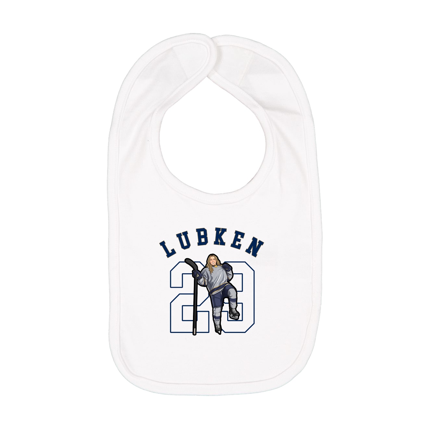 Infant Bib — Shirsey Arch in White