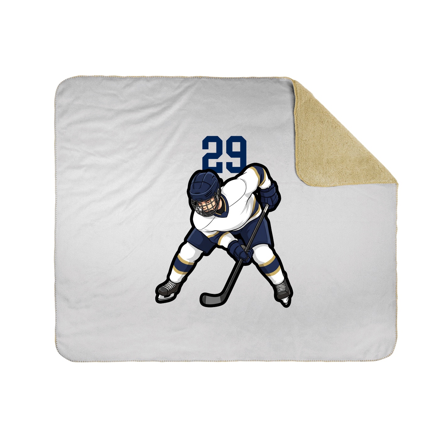 Throw Blanket — Number Top in White