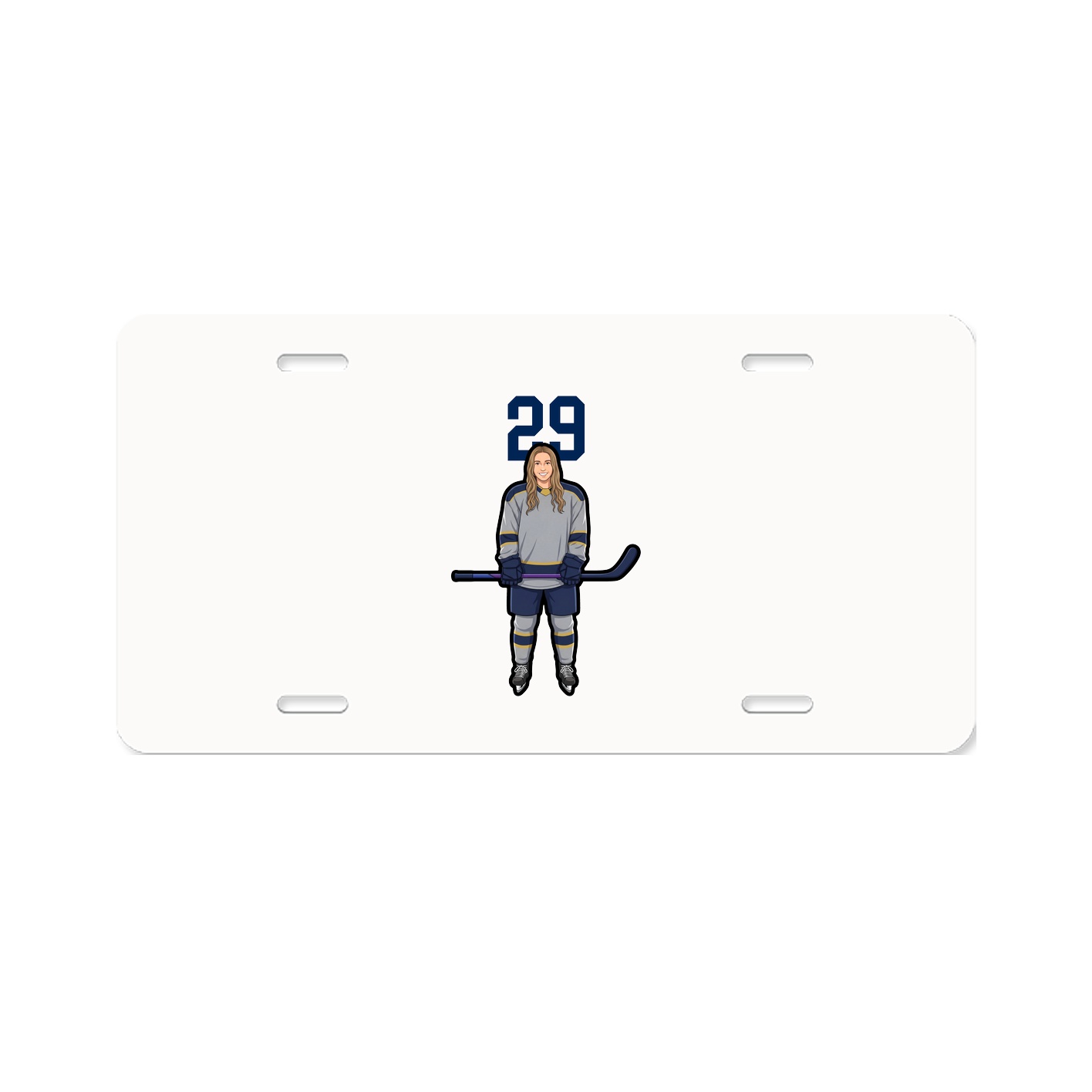 License Plate — Number Top in Classic