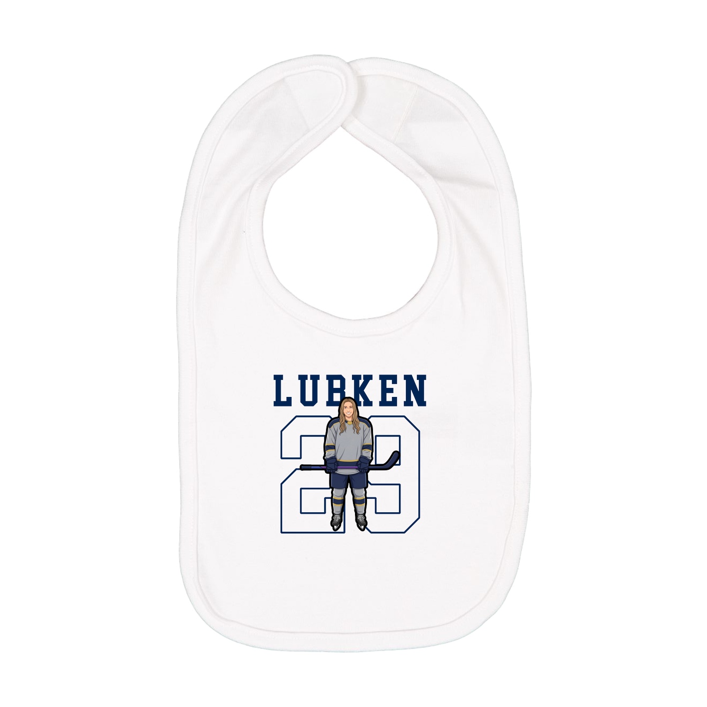 Infant Bib — Shirsey in White