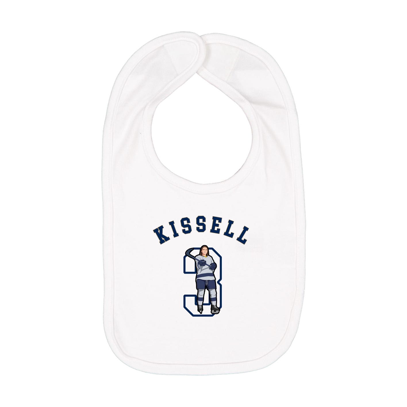 Infant Bib — Shirsey Arch in White