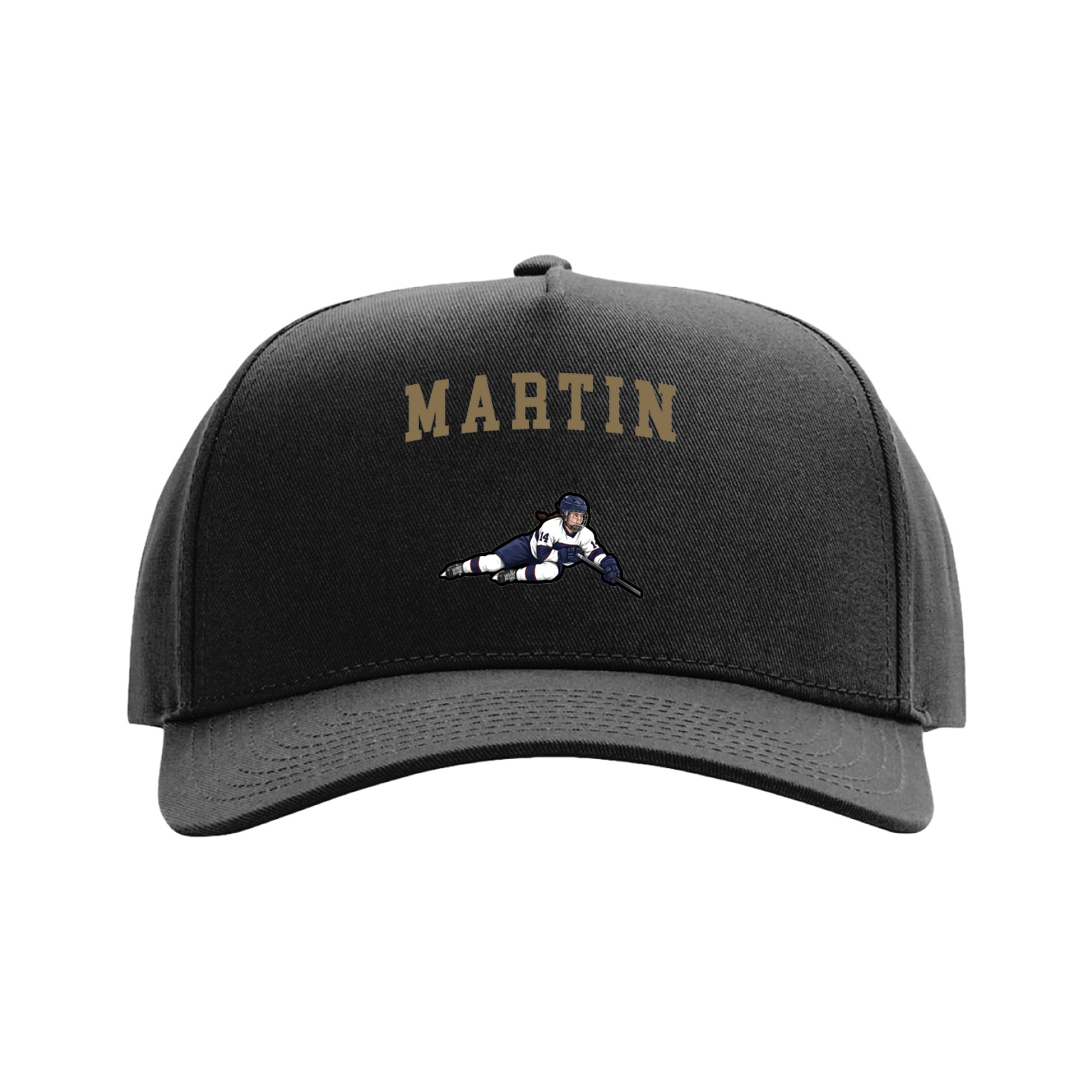 Full Fabric Five-Panel Champ Cap — Shirsey in Black