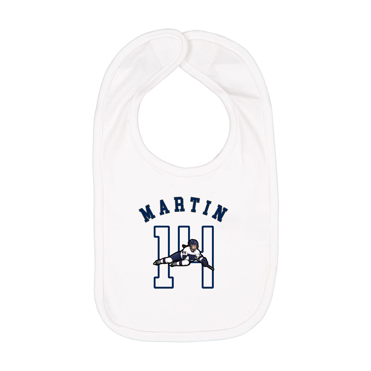 Infant Bib — Shirsey Arch in White
