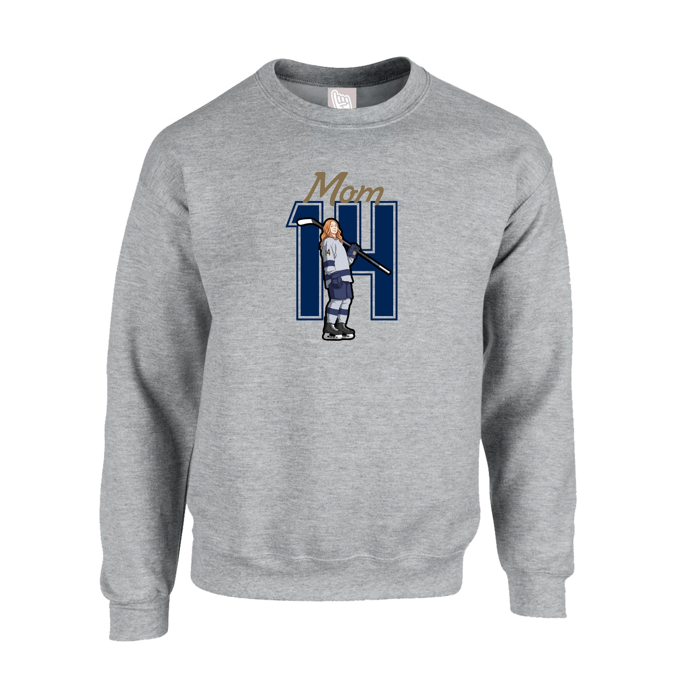 Fleece Crew — Mothers Day Shirsey in Grey