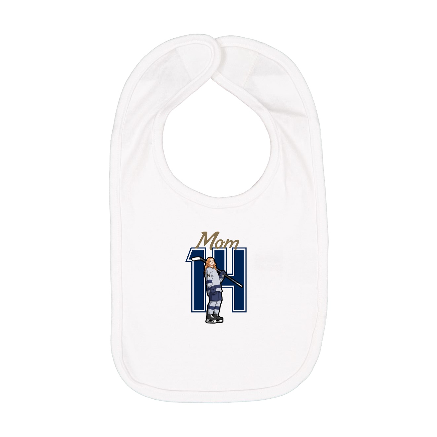 Infant Bib — Mothers Day Shirsey in White