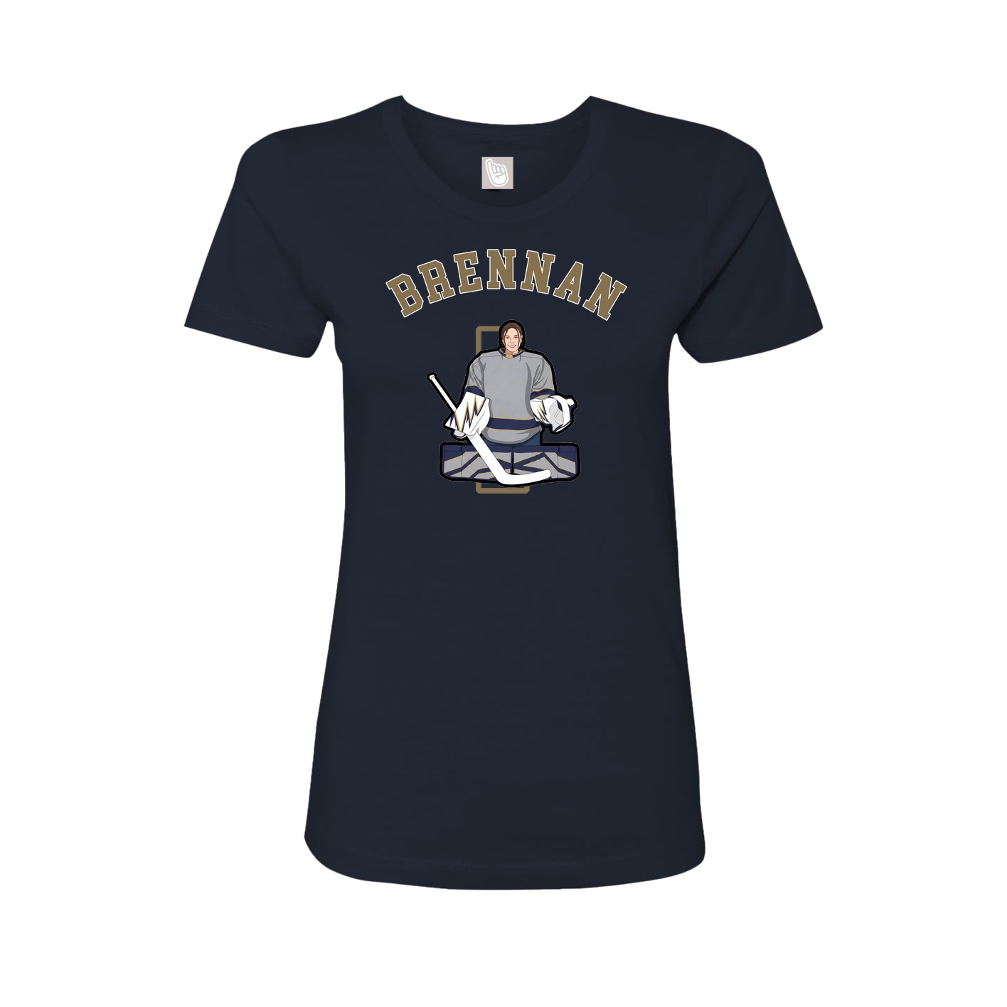 Fitted Women's Tee — Shirsey Arch in Navy