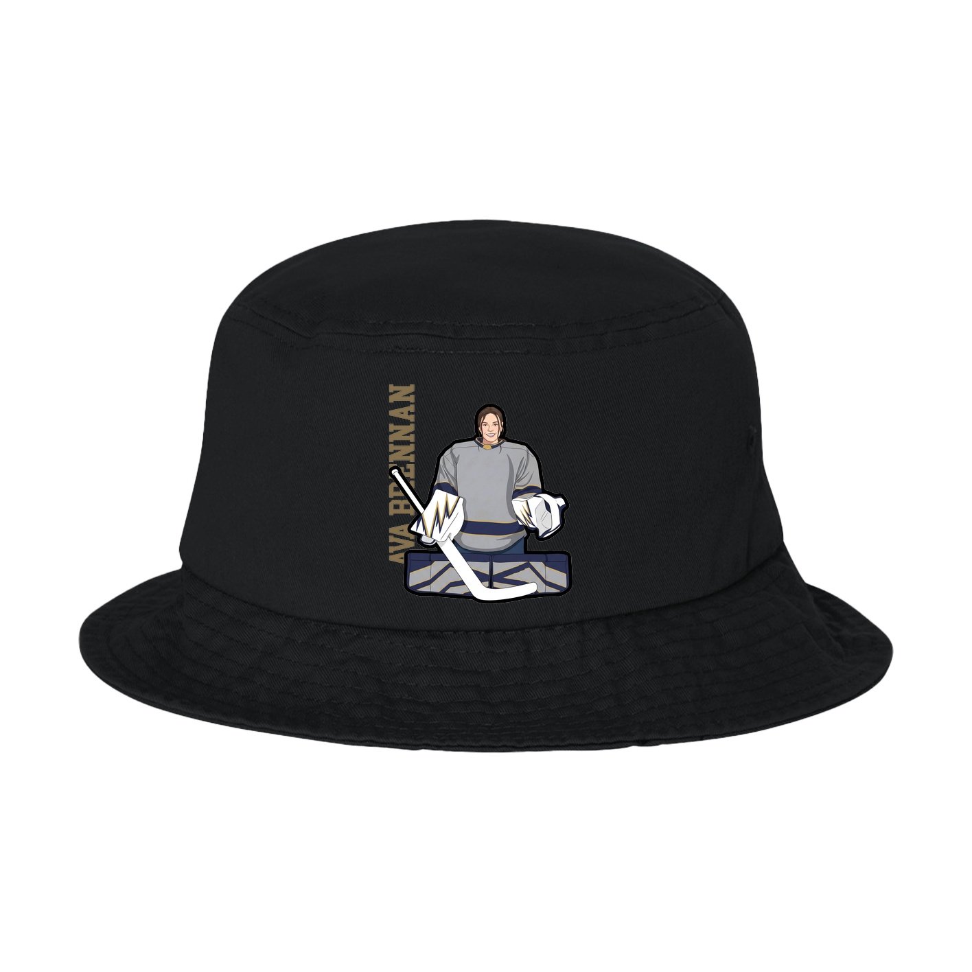 Bucket Cap — Name Vertical in Black