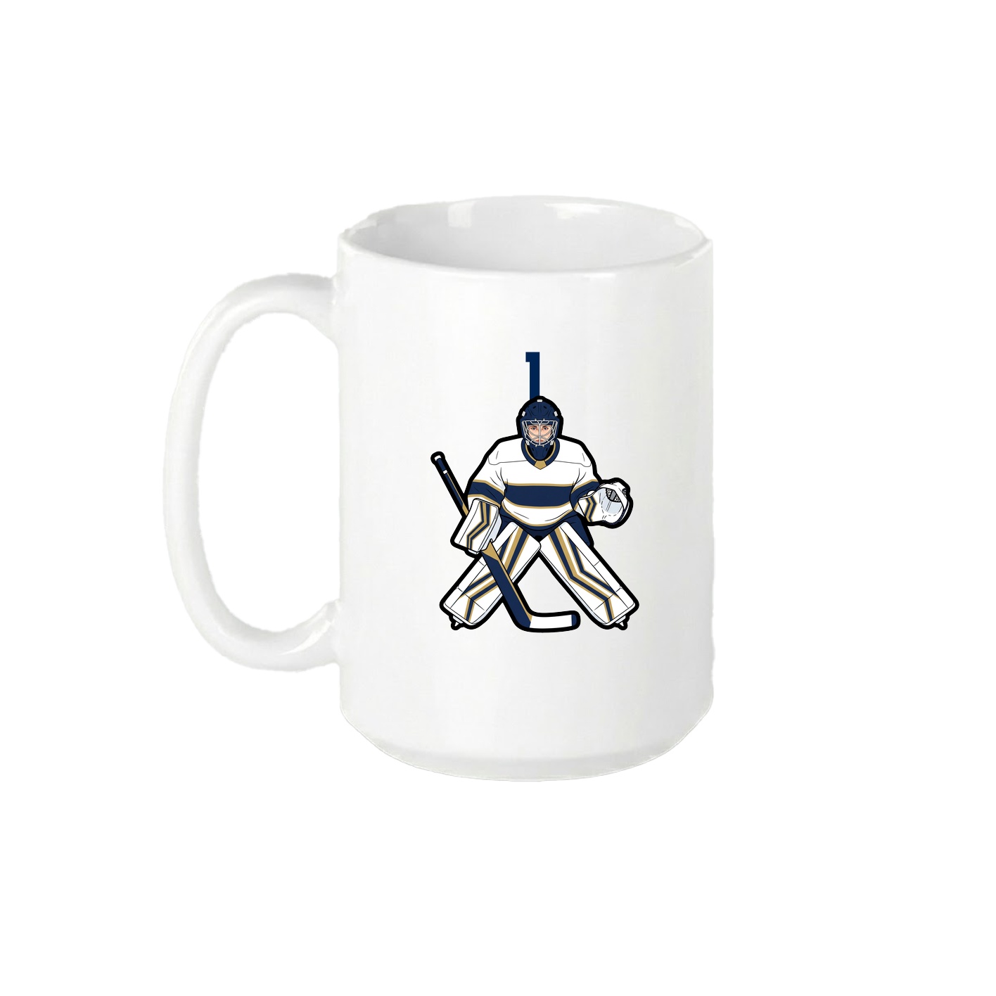 15oz Coffee Mug — Number Top in White