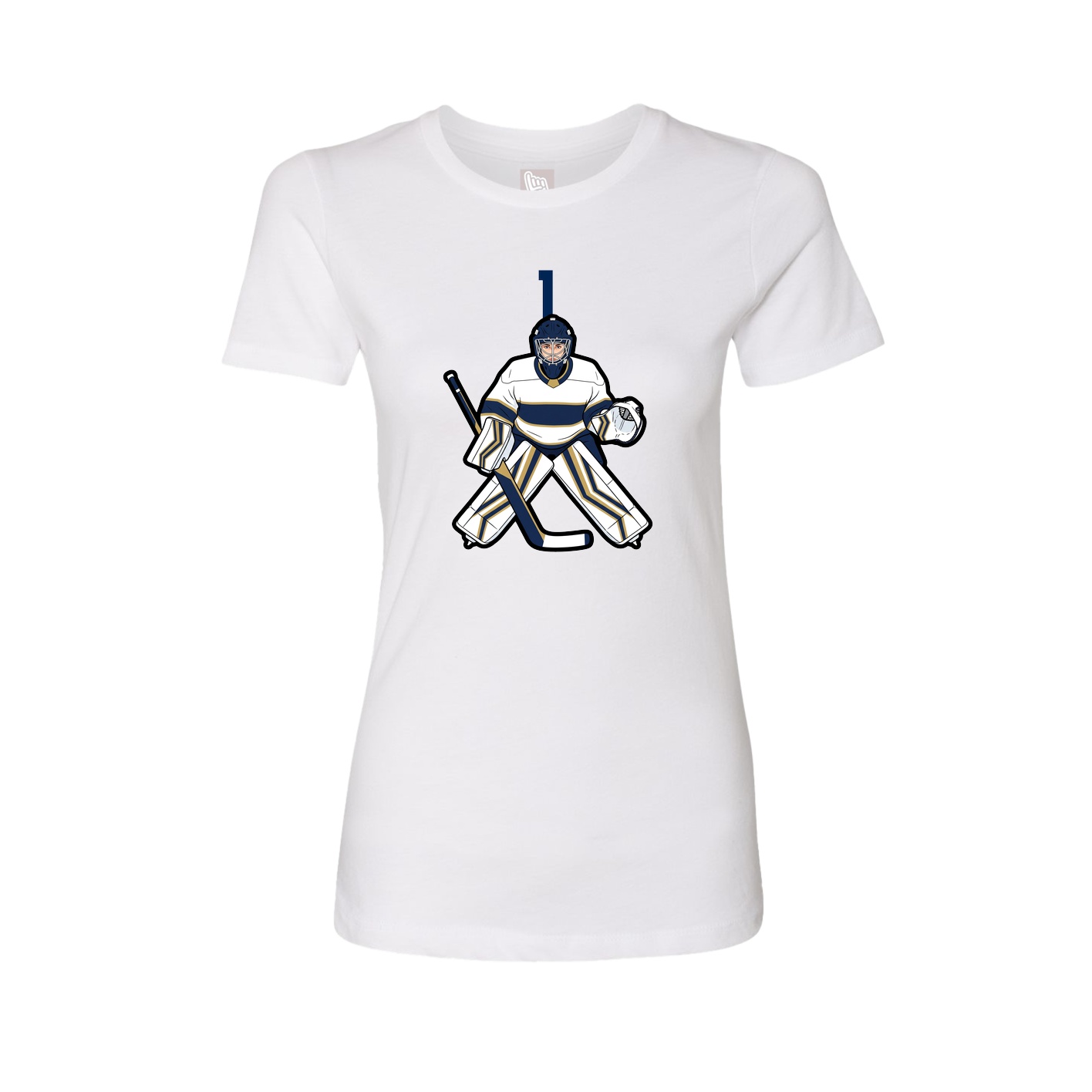 Fitted Women's Tee — Number Top in White
