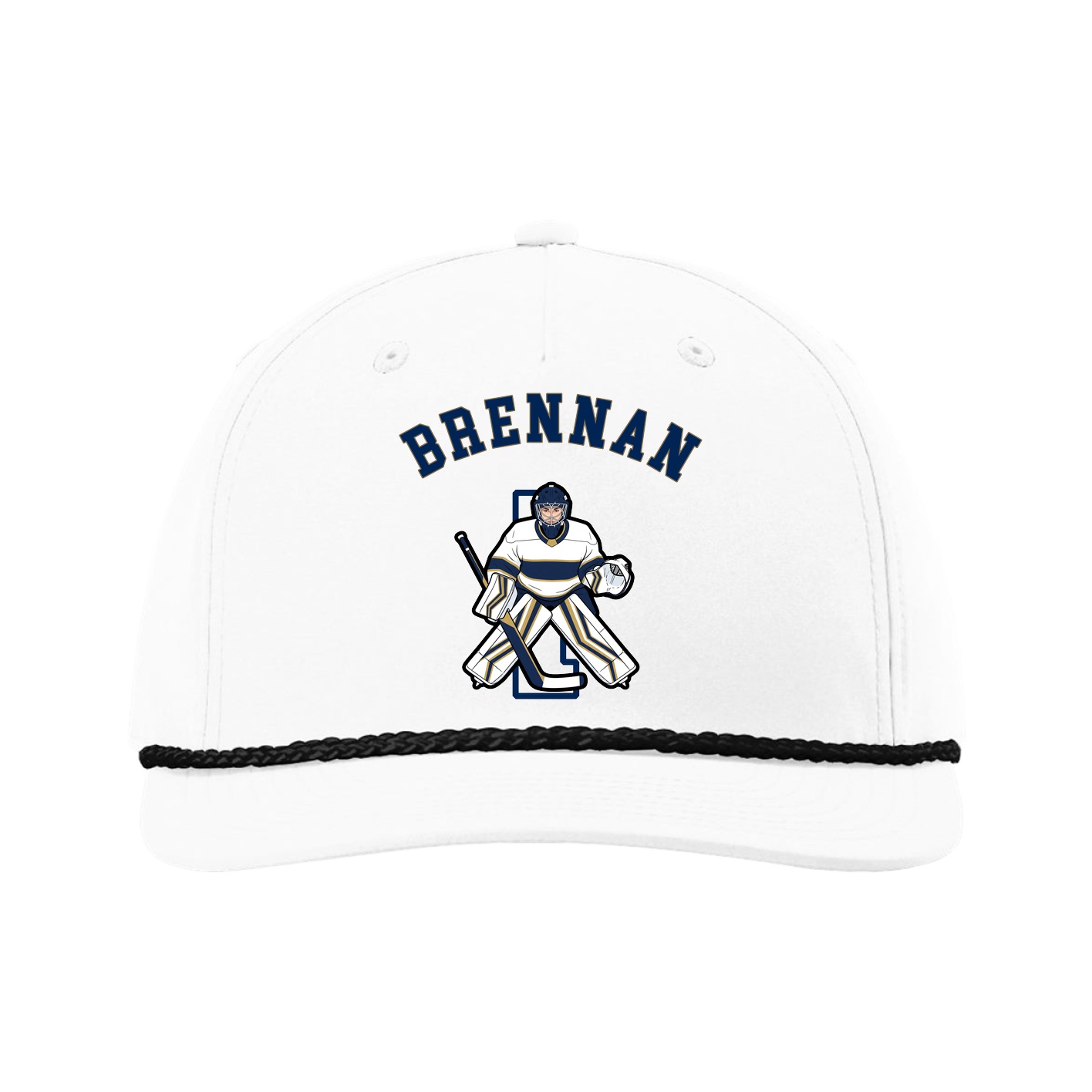 Five-Panel Classic Rope Cap — Shirsey Arch in White