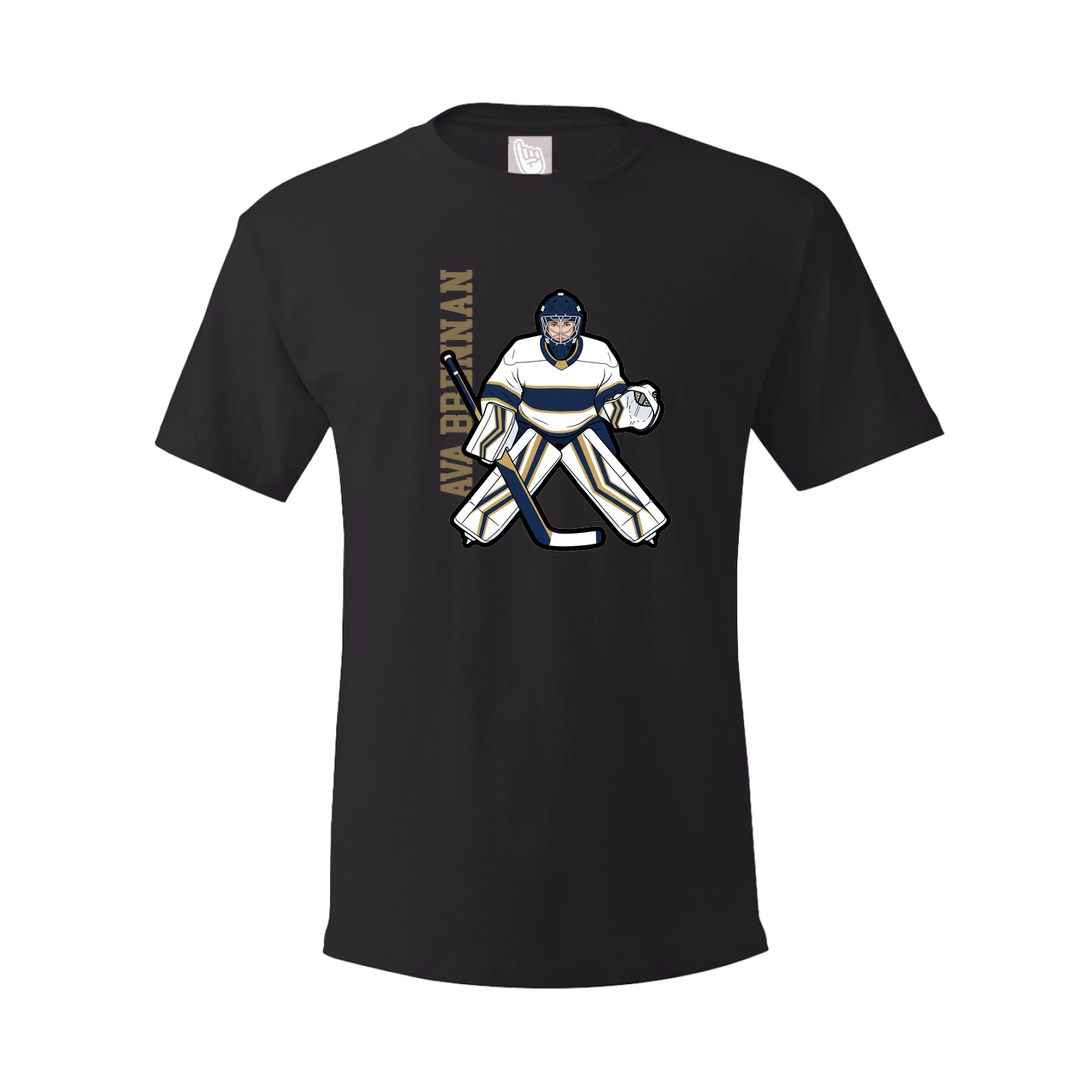 Youth Tee — Name Vertical in Black