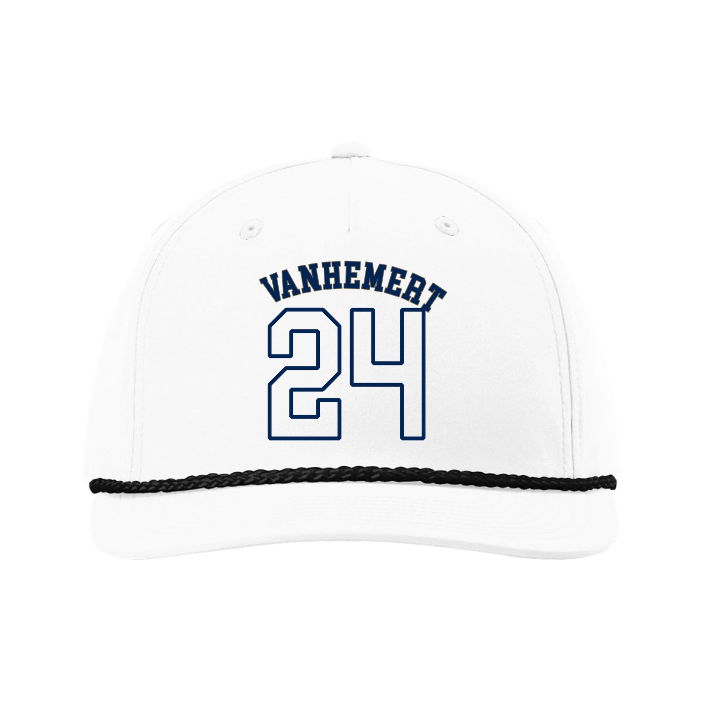 Five-Panel Classic Rope Cap — Shirsey Arch in White